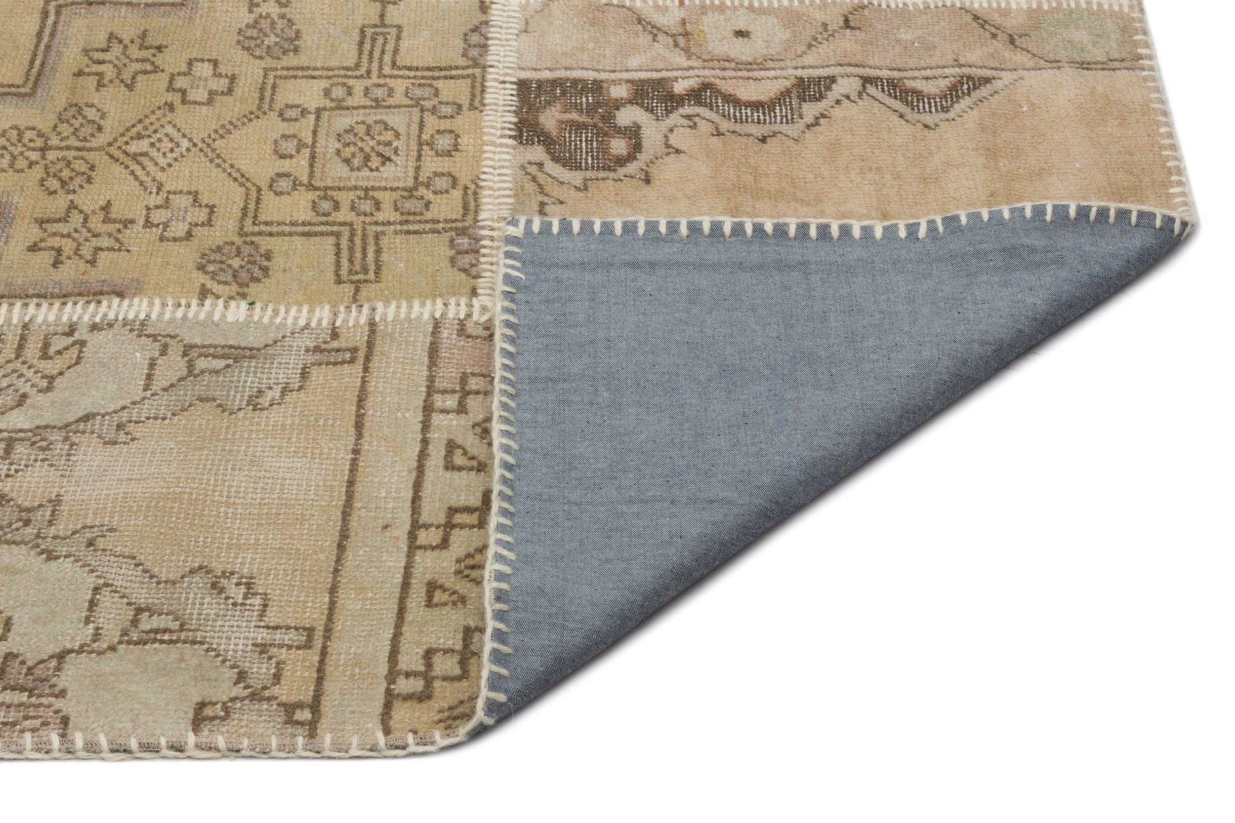Anatolia Over Dyed Patchwork Unique Rug 5'3'' x 7'7'' ft 160 x 230 cm
