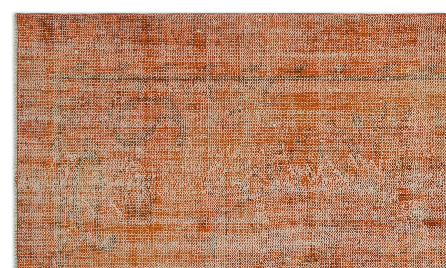 Orange Over Dyed Vintage Rug 5'1'' x 8'6'' ft 156 x 260 cm