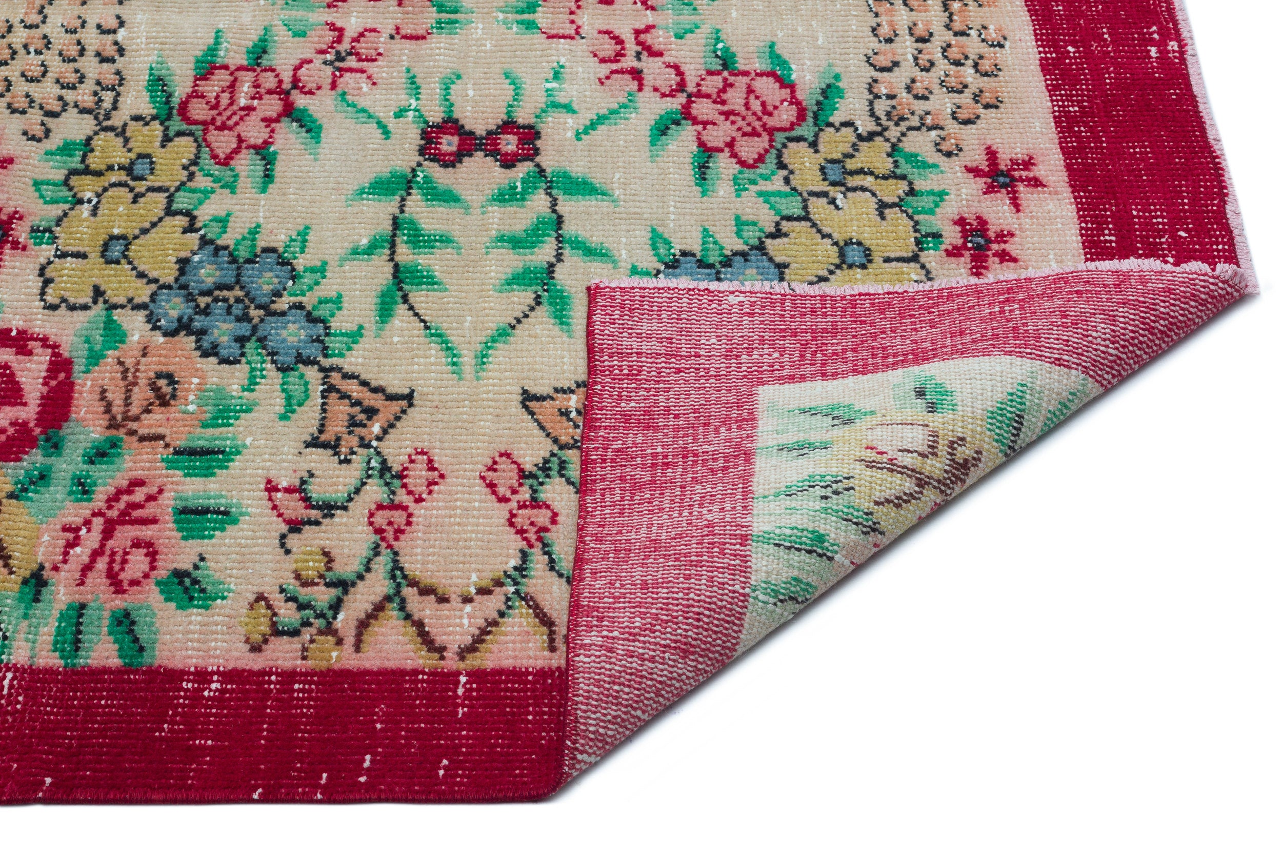 Retro Over Dyed Vintage Rug 5'4'' x 8'11'' ft 163 x 272 cm