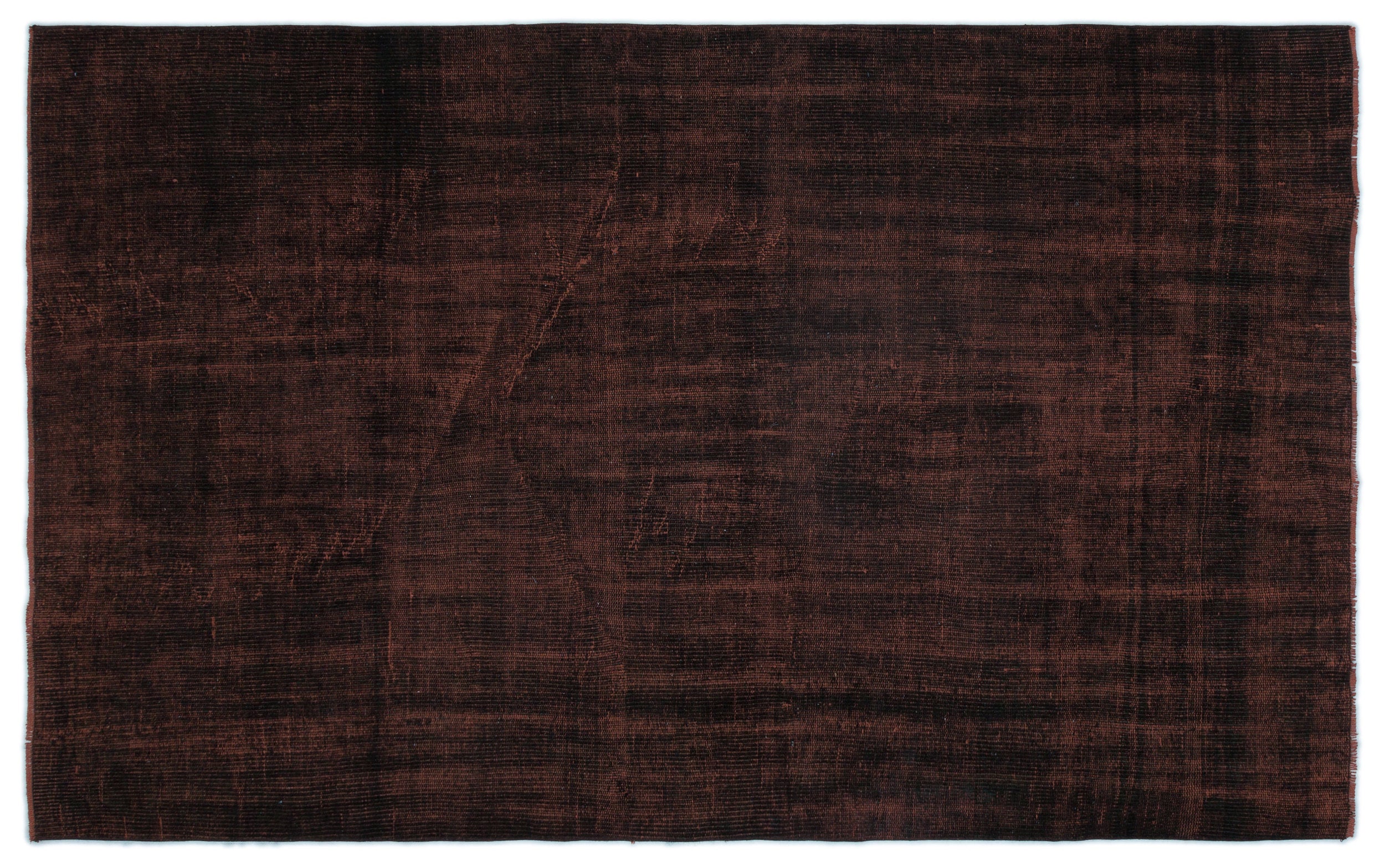 Brown Over Dyed Vintage Rug 4'11'' x 7'10'' ft 150 x 239 cm