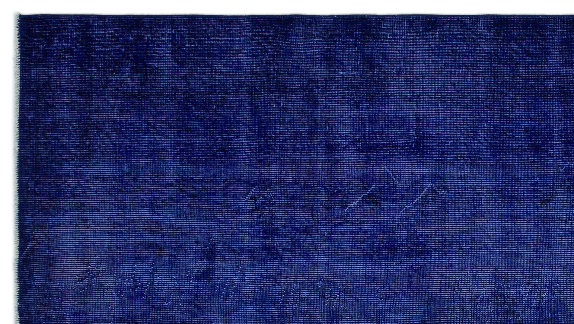 Blue Over Dyed Vintage Rug 4'11'' x 8'11'' ft 150 x 273 cm