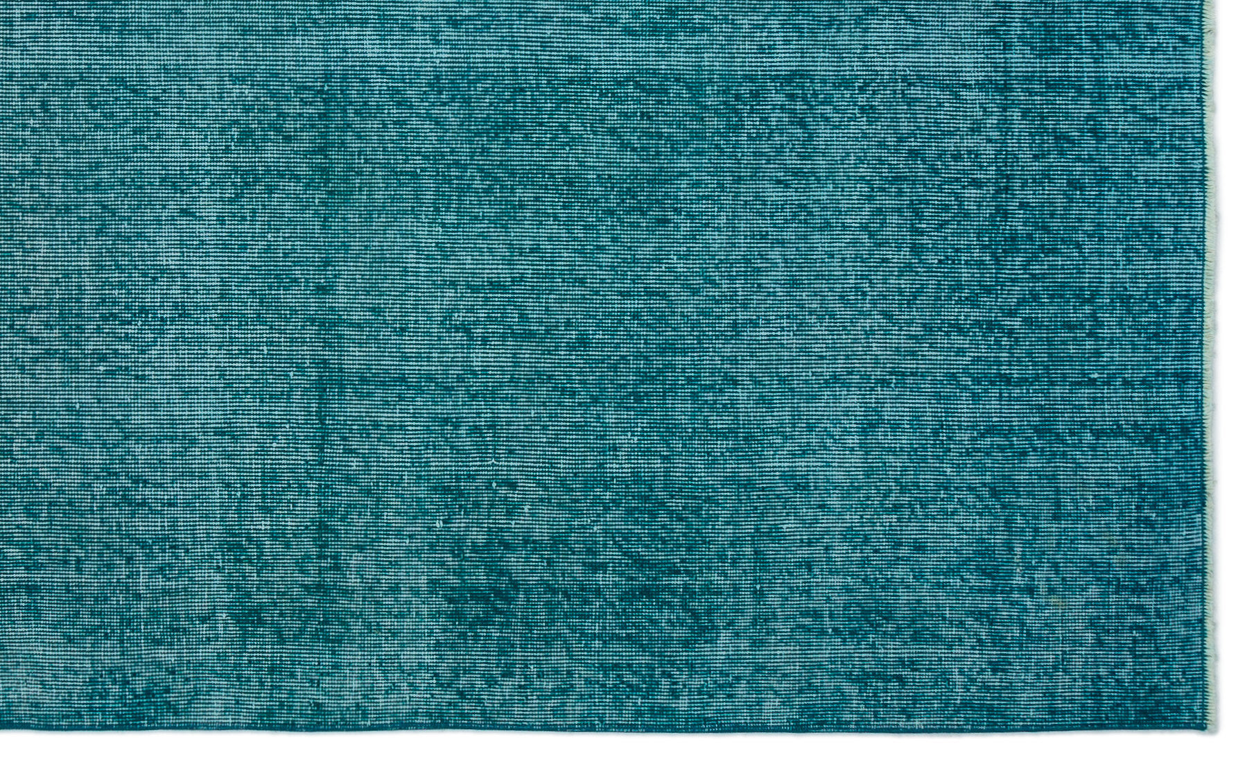 Turquoise  Over Dyed Vintage Rug 5'0'' x 8'4'' ft 153 x 254 cm