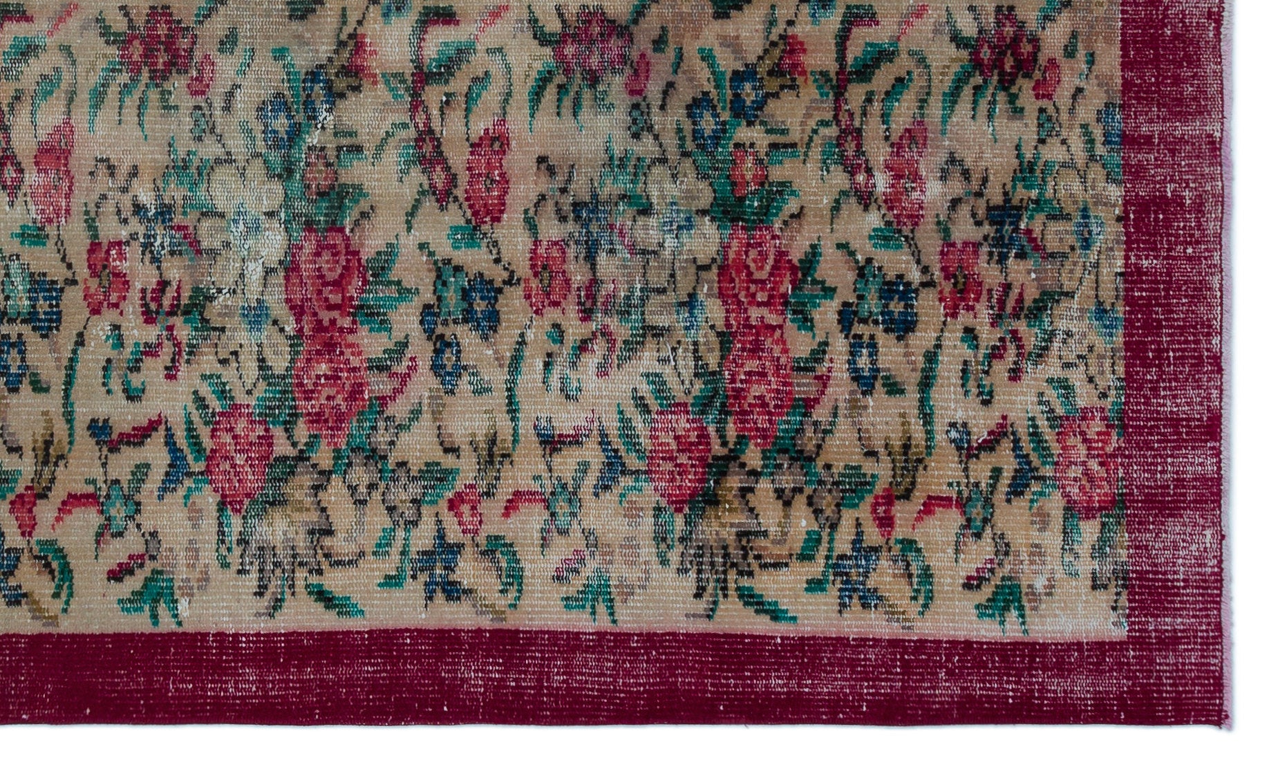 Retro Over Dyed Vintage Rug 4'11'' x 8'6'' ft 150 x 260 cm