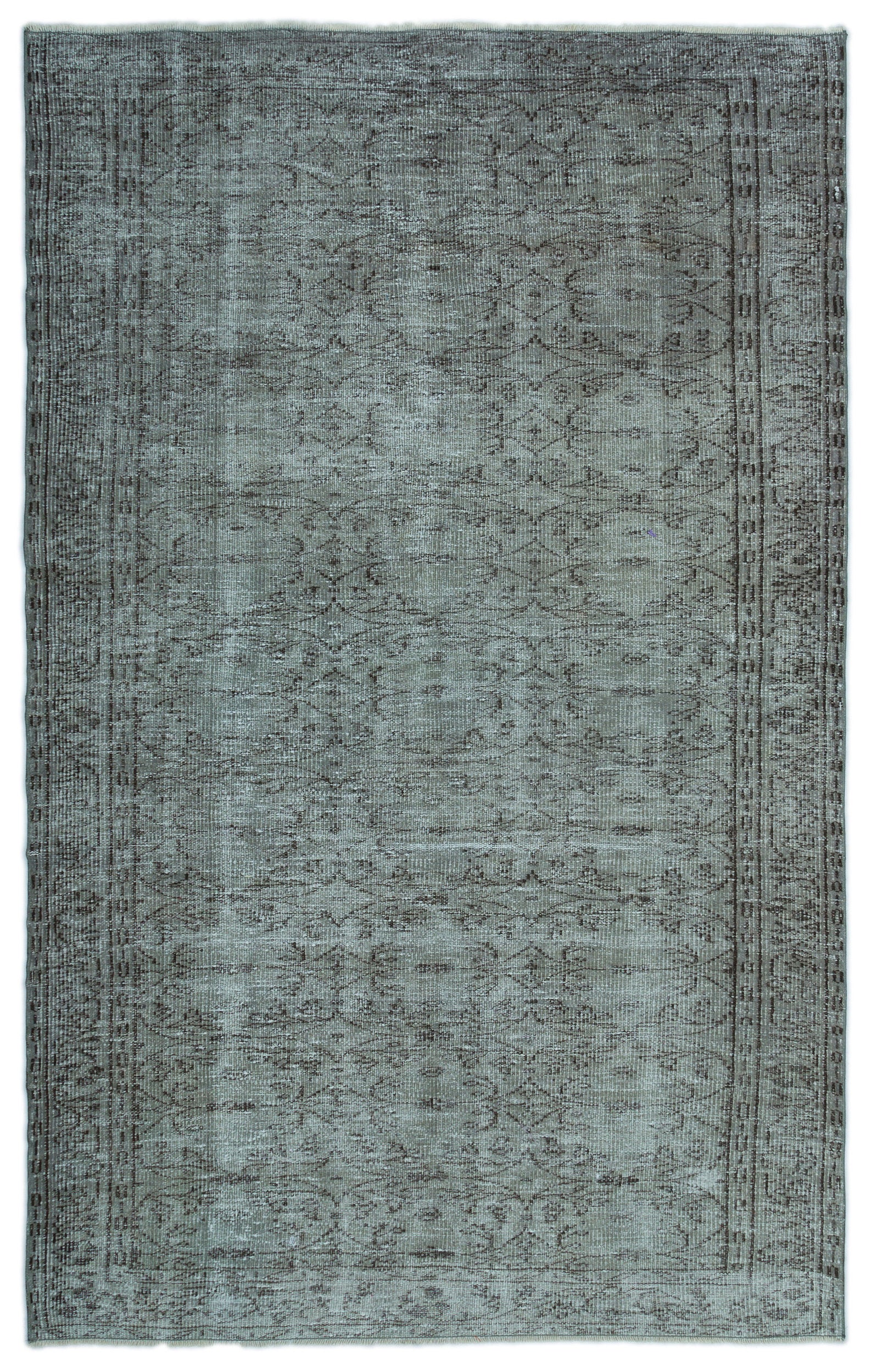 Blue Over Dyed Vintage Rug 4'10'' x 7'9'' ft 147 x 235 cm