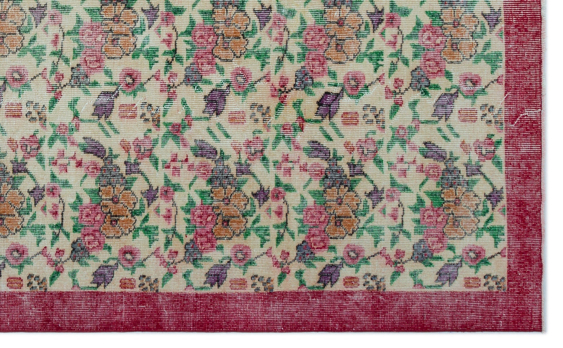 Retro Over Dyed Vintage Rug 5'5'' x 8'9'' ft 165 x 267 cm
