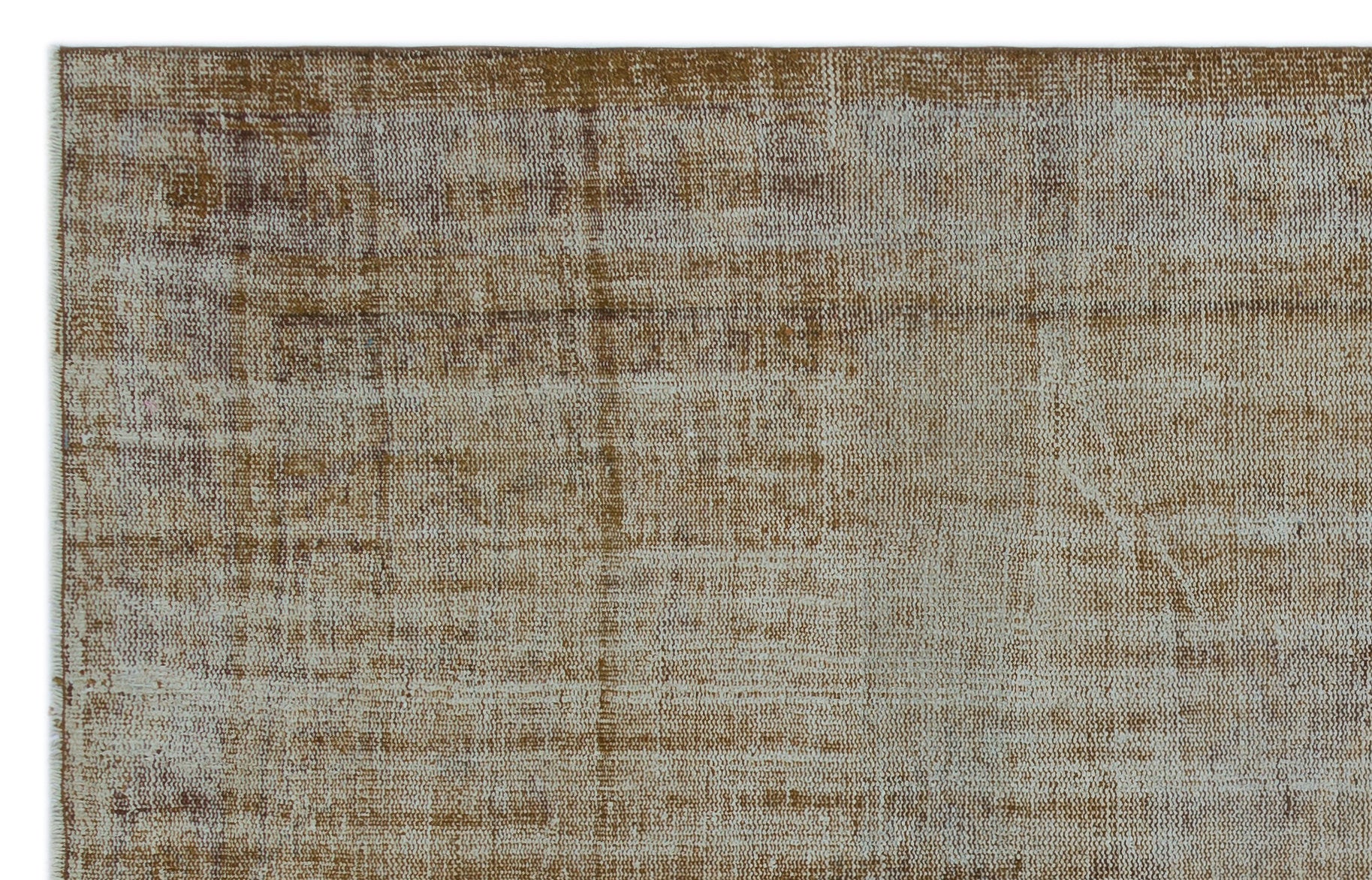 Brown Over Dyed Vintage Rug 5'5'' x 8'7'' ft 165 x 262 cm