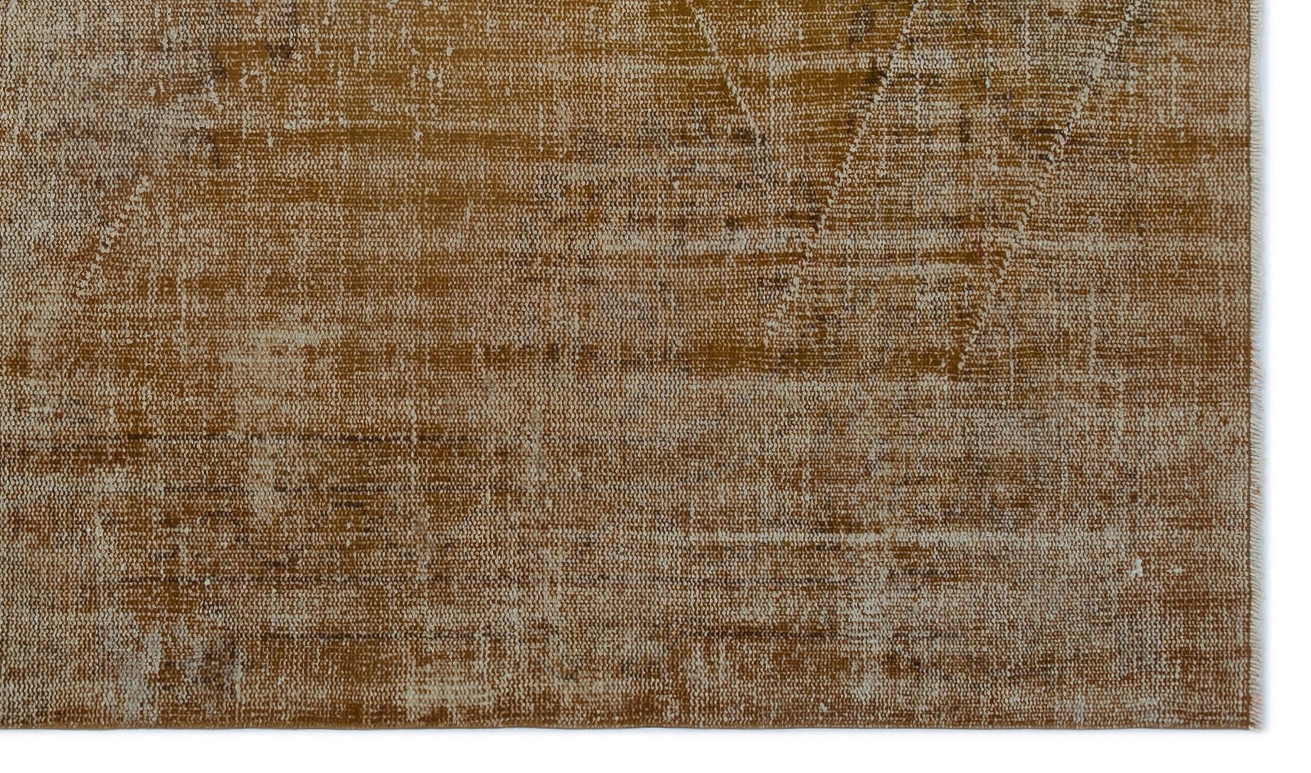 Brown Over Dyed Vintage Rug 4'10'' x 8'2'' ft 148 x 250 cm