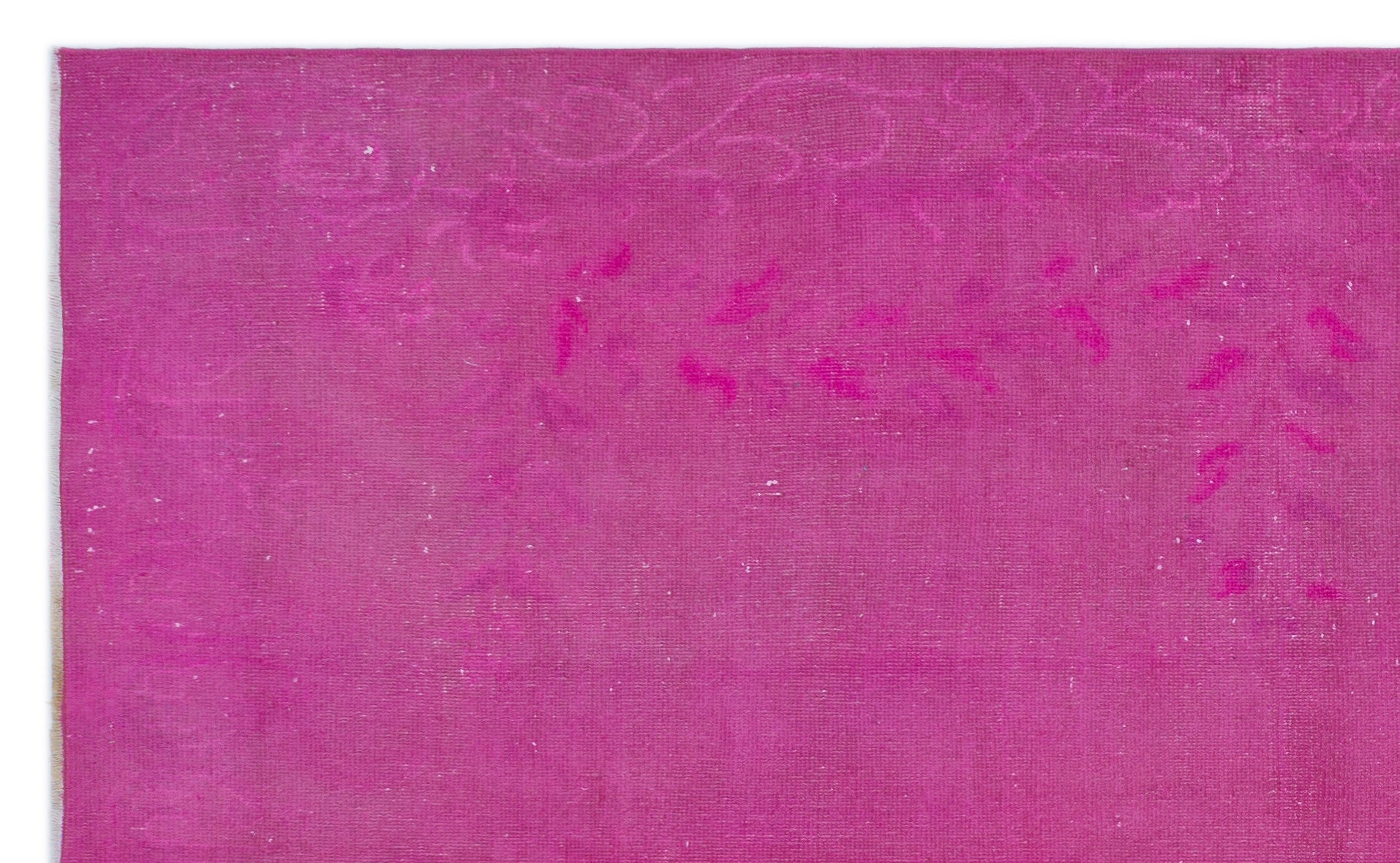 Fuchsia Over Dyed Vintage Rug 5'1'' x 8'6'' ft 155 x 258 cm