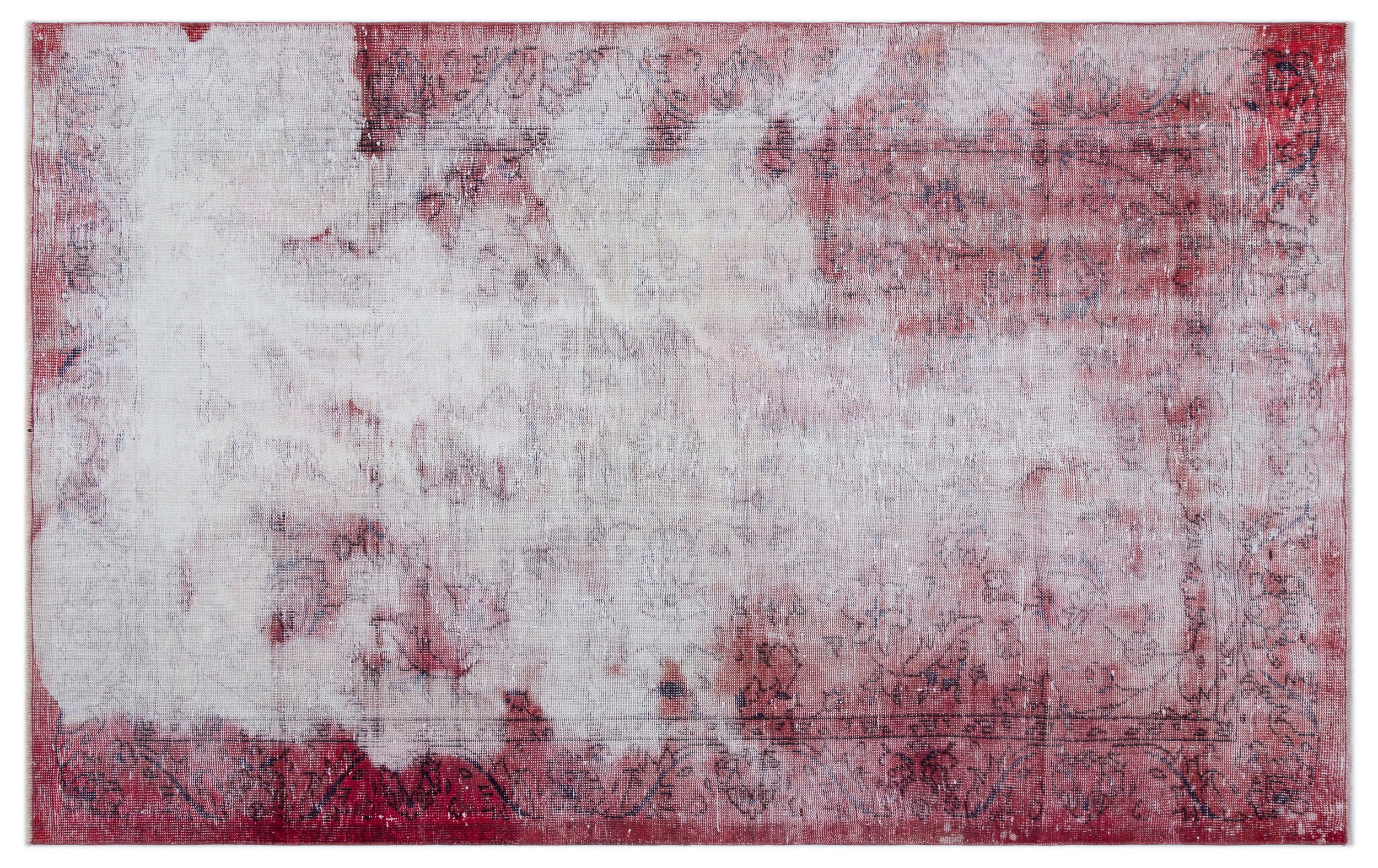 Retro Over Dyed Vintage Rug 5'5'' x 8'4'' ft 164 x 255 cm