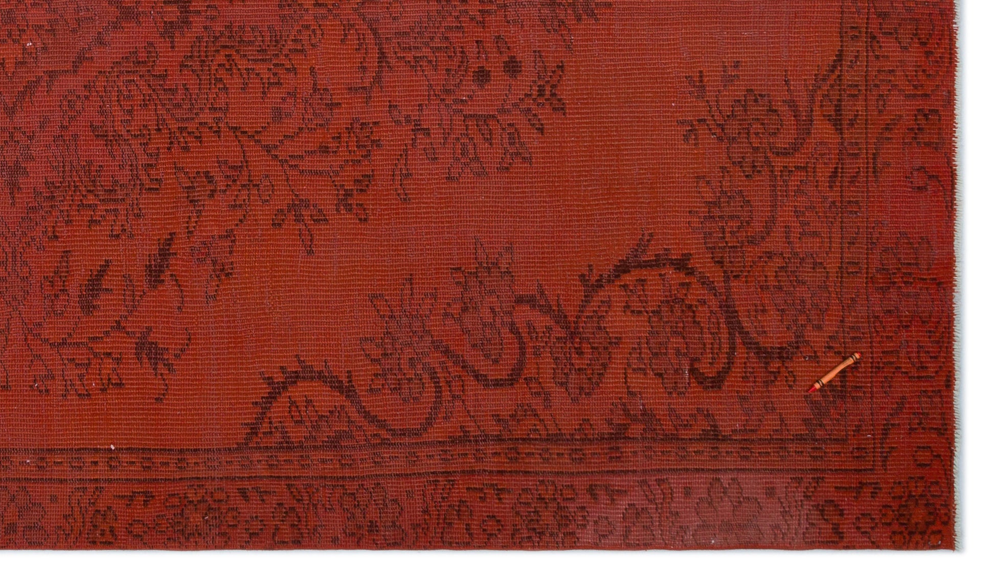 Orange Over Dyed Vintage Rug 5'3'' x 9'2'' ft 160 x 280 cm