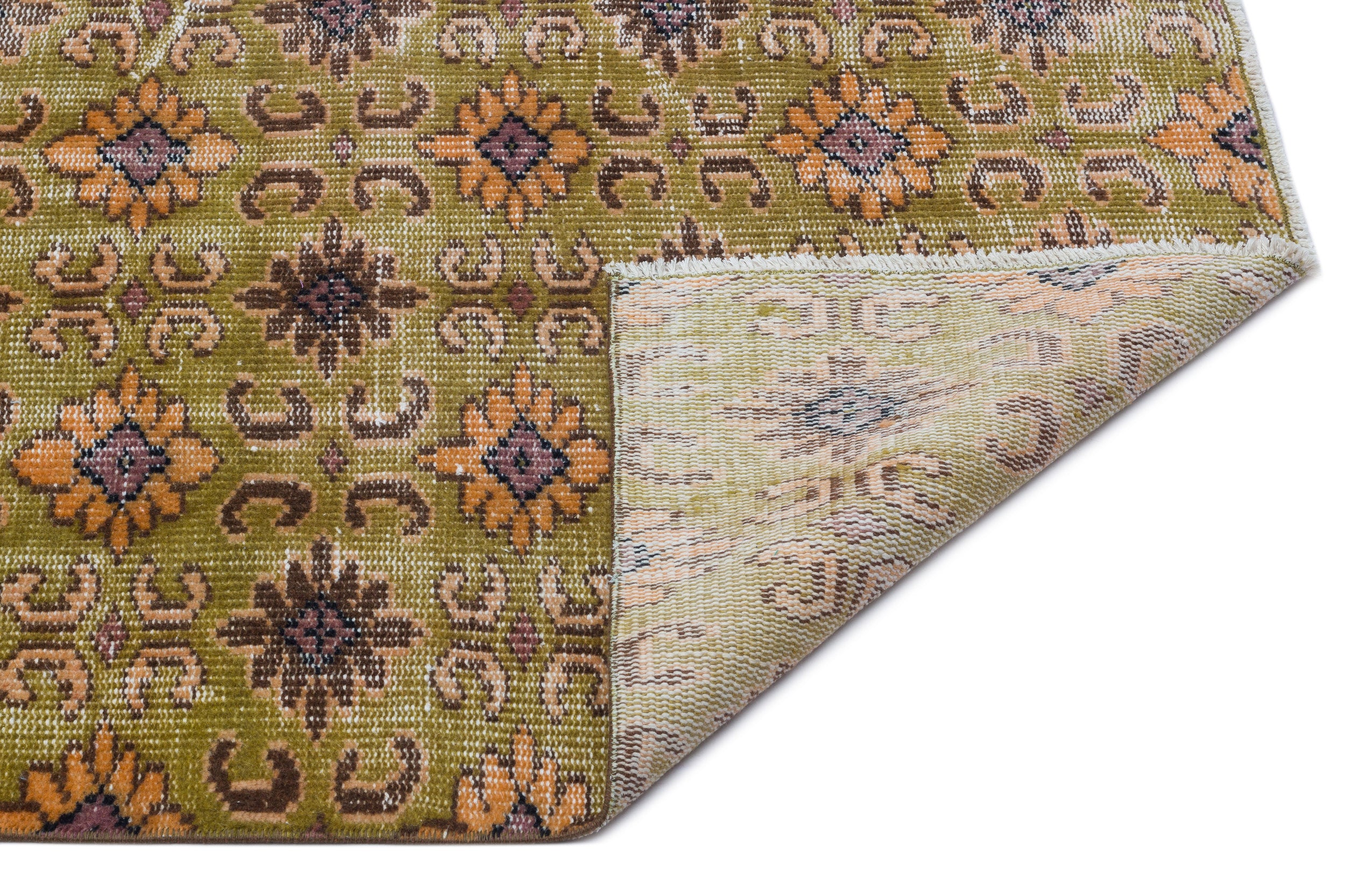 Retro Over Dyed Vintage Rug 5'6'' x 8'6'' ft 168 x 258 cm