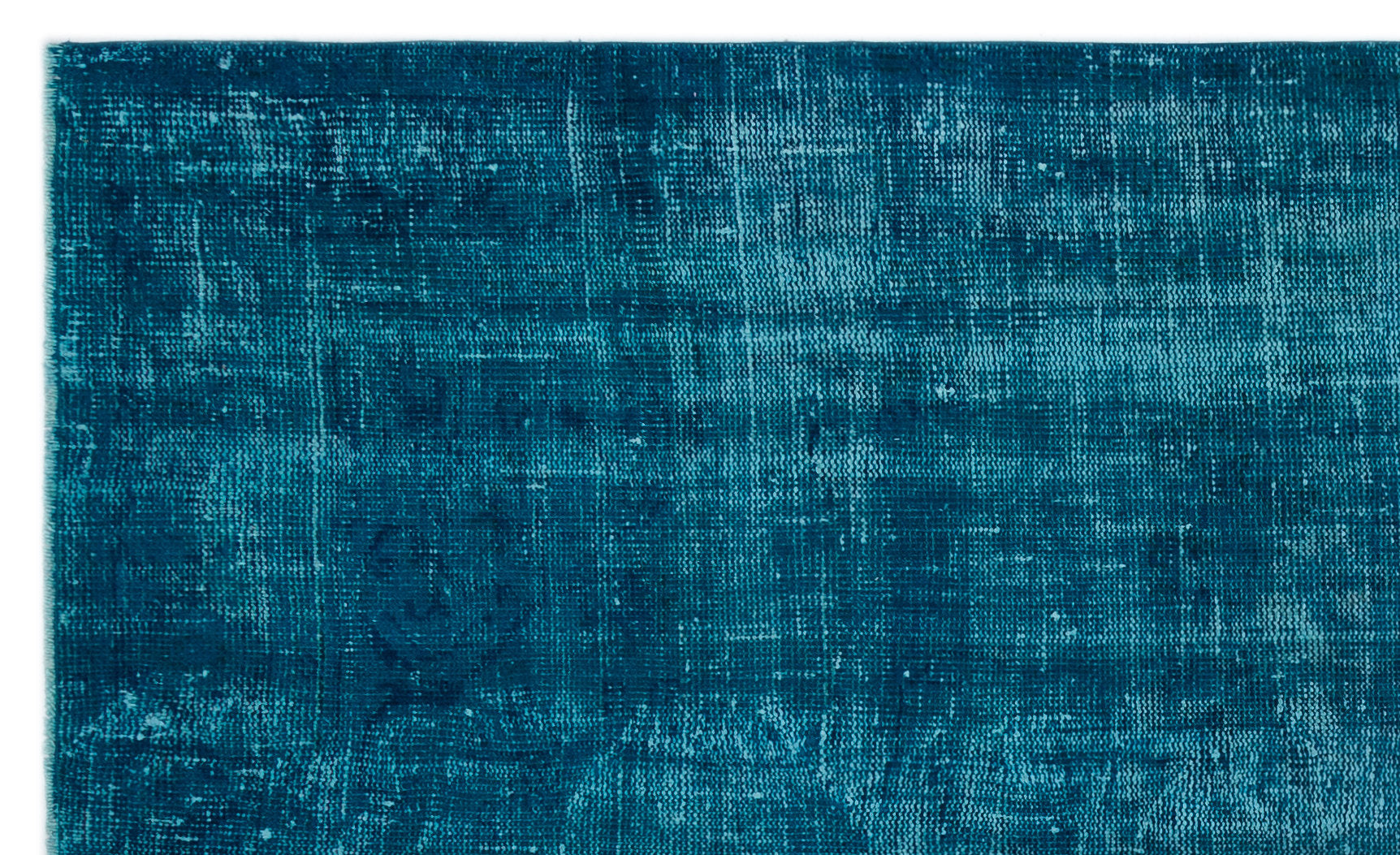 Turquoise  Over Dyed Vintage Rug 4'10'' x 8'0'' ft 147 x 245 cm