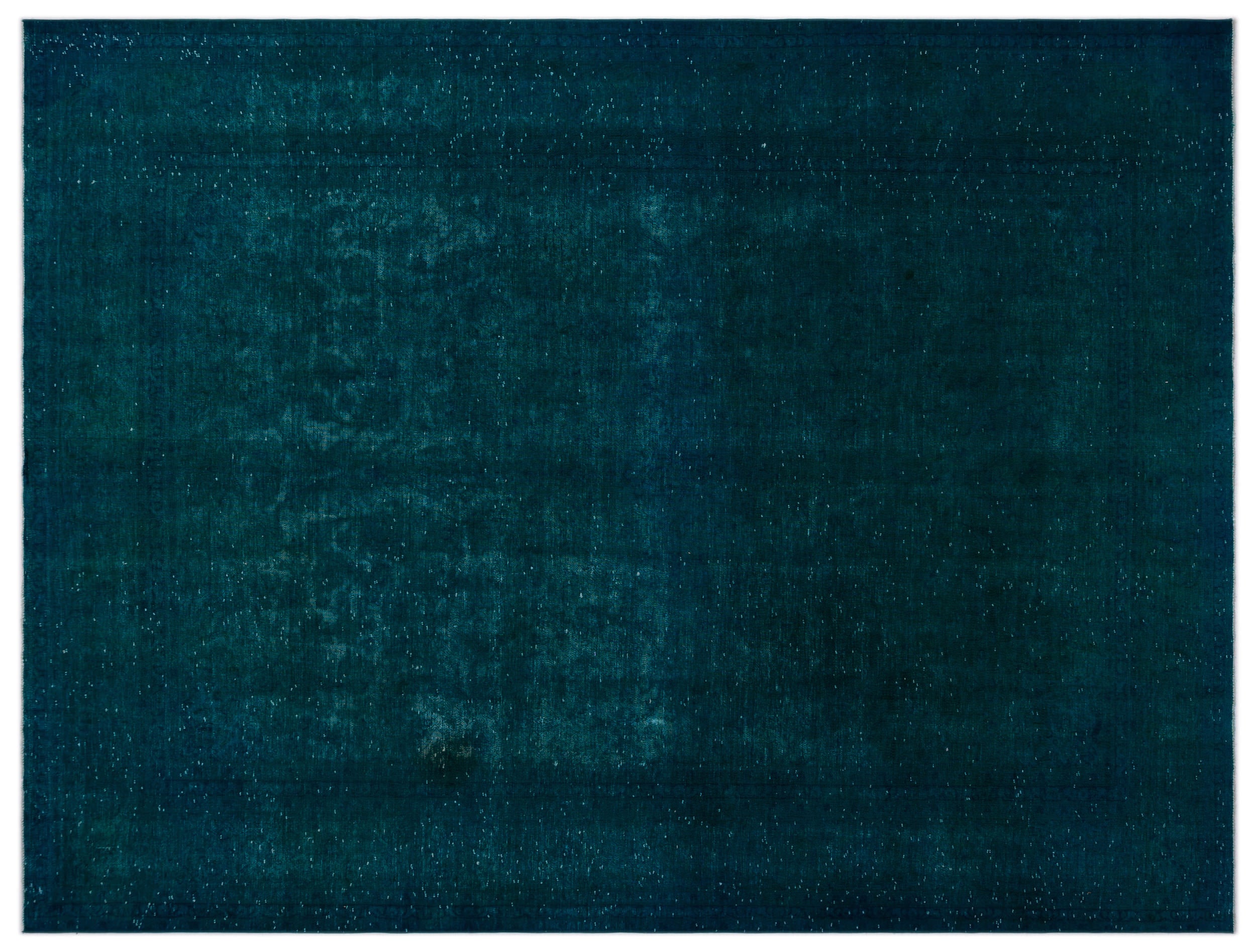 Turquoise  Over Dyed Vintage XLarge Rug 9'1'' x 12'2'' ft 277 x 370 cm