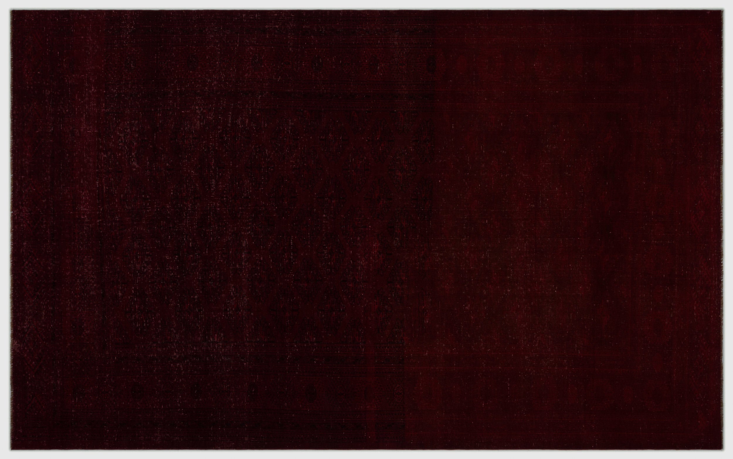 Red Over Dyed Vintage XLarge Rug 7'10'' x 12'8'' ft 240 x 385 cm