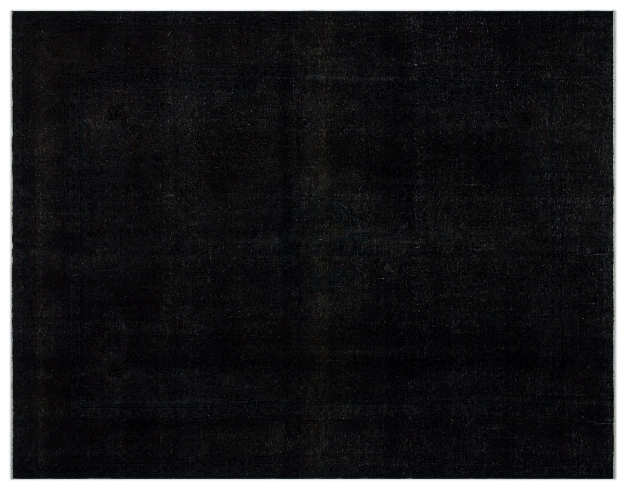 Black Over Dyed Vintage XLarge Rug 9'10'' x 12'6'' ft 300 x 380 cm