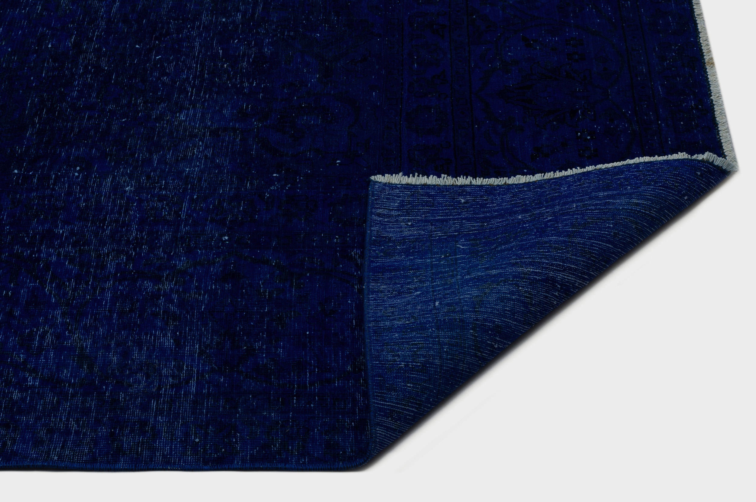 Blue Over Dyed Vintage XLarge Rug 9'3'' x 12'2'' ft 283 x 371 cm