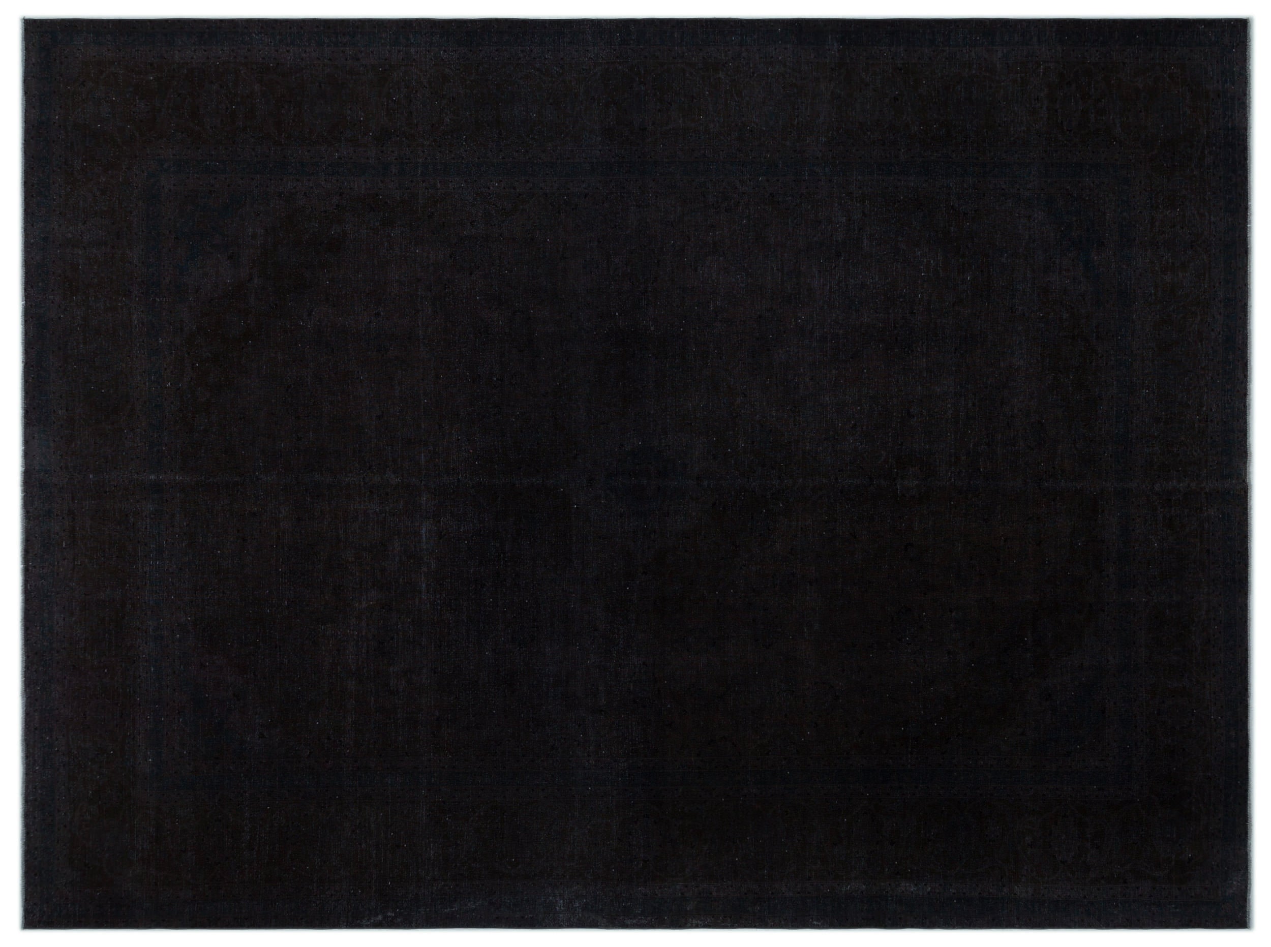Black Over Dyed Vintage XLarge Rug 9'8'' x 12'11'' ft 295 x 394 cm