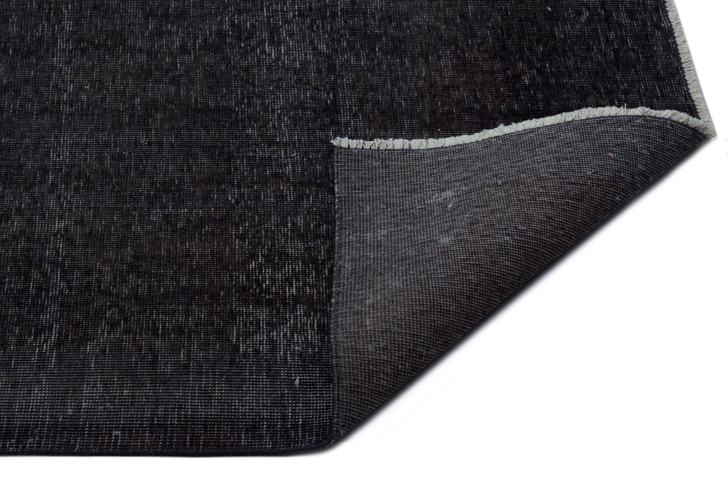 Black Over Dyed Vintage XLarge Rug 9'11'' x 12'6'' ft 303 x 382 cm
