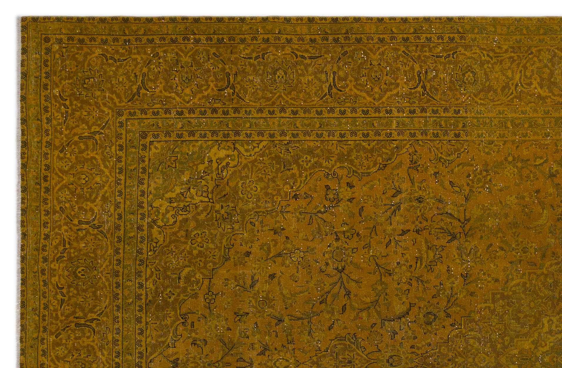 Yellow Over Dyed Vintage XLarge Rug 9'3'' x 14'2'' ft 282 x 431 cm