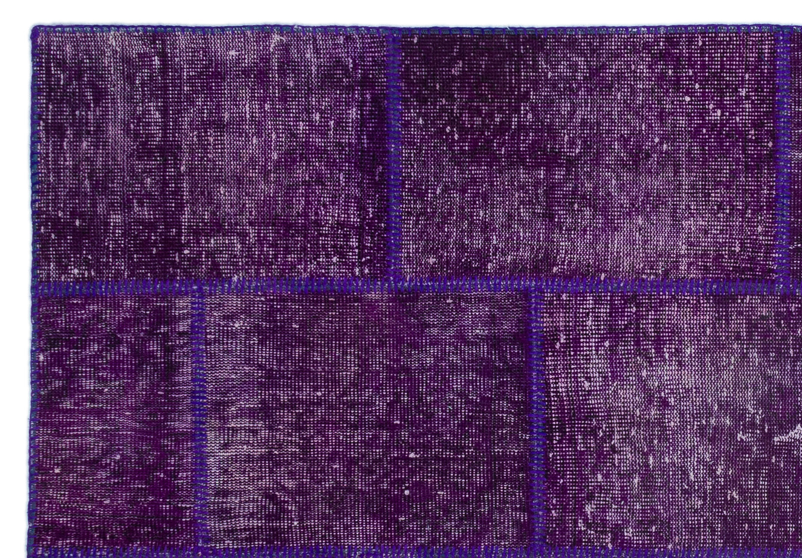 Purple Over Dyed Patchwork Unique Rug 5'3'' x 7'7'' ft 160 x 230 cm