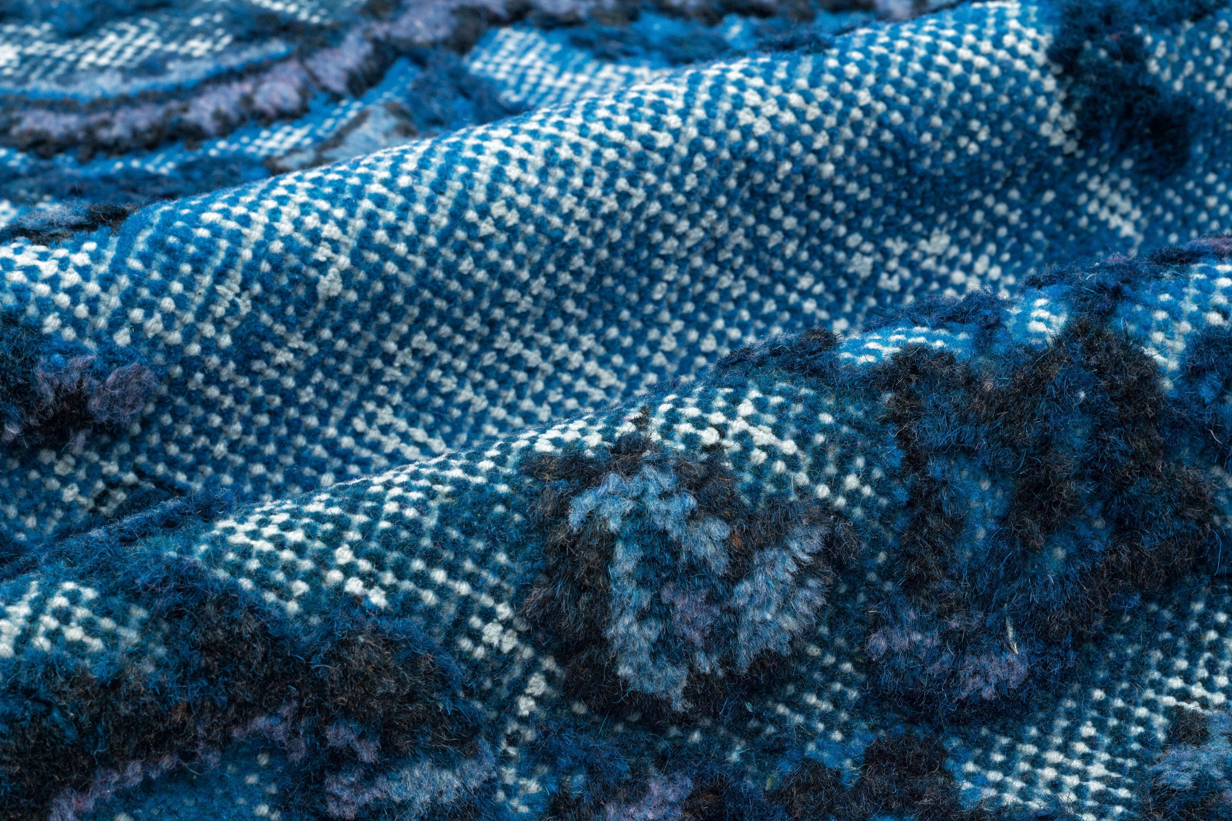 Turquoise  Over Dyed Carved Rug 3'11'' x 6'9'' ft 120 x 205 cm