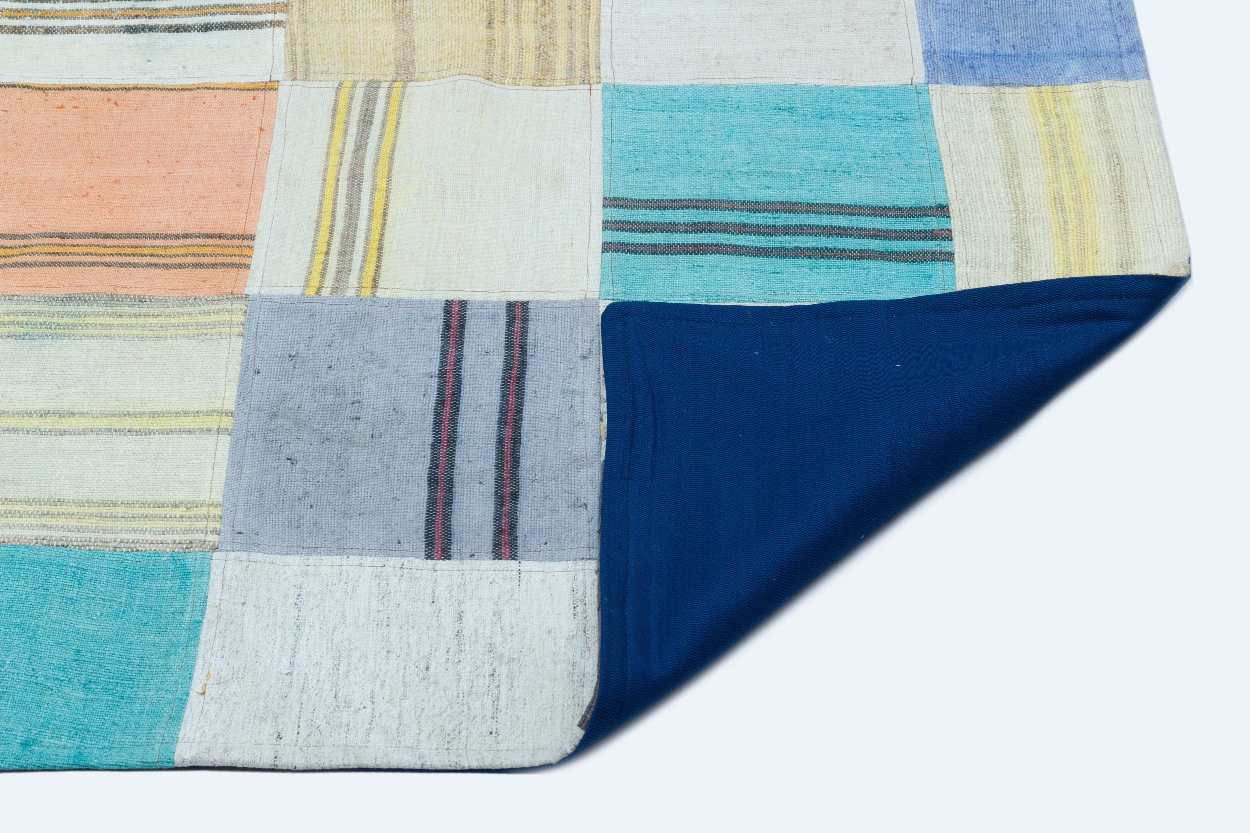 Mixed Over Dyed Kilim Patchwork Unique Rug 5'3'' x 7'6'' ft 160 x 228 cm