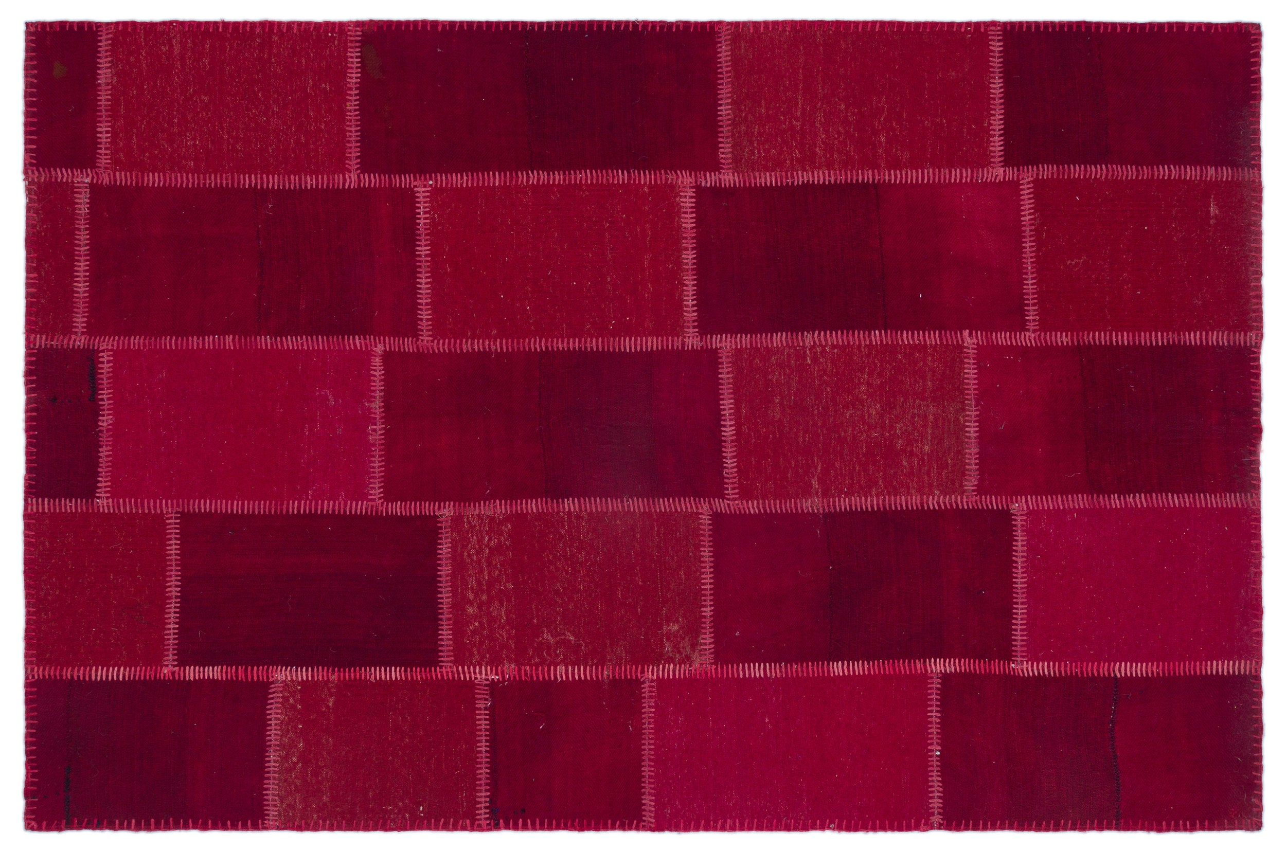 Mixed Over Dyed Kilim Patchwork Unique Rug 4'12'' x 7'7'' ft 152 x 232 cm