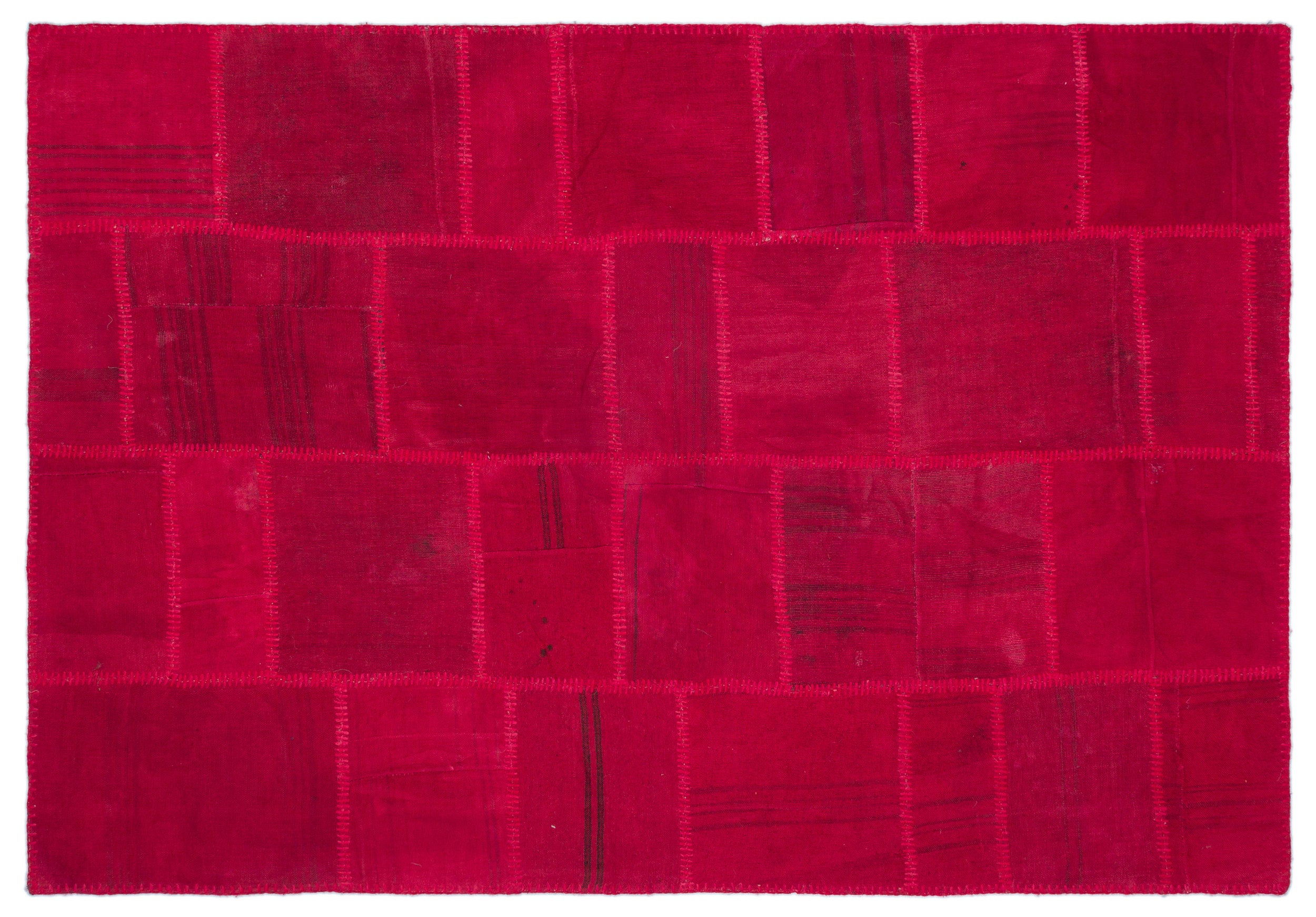 Mixed Over Dyed Kilim Patchwork Unique Rug 5'1'' x 7'5'' ft 154 x 225 cm