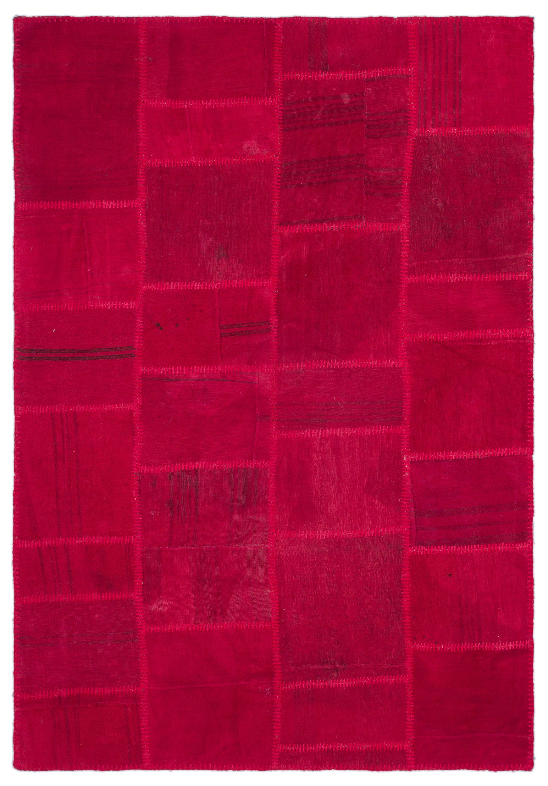 Mixed Over Dyed Kilim Patchwork Unique Rug 5'1'' x 7'5'' ft 154 x 225 cm