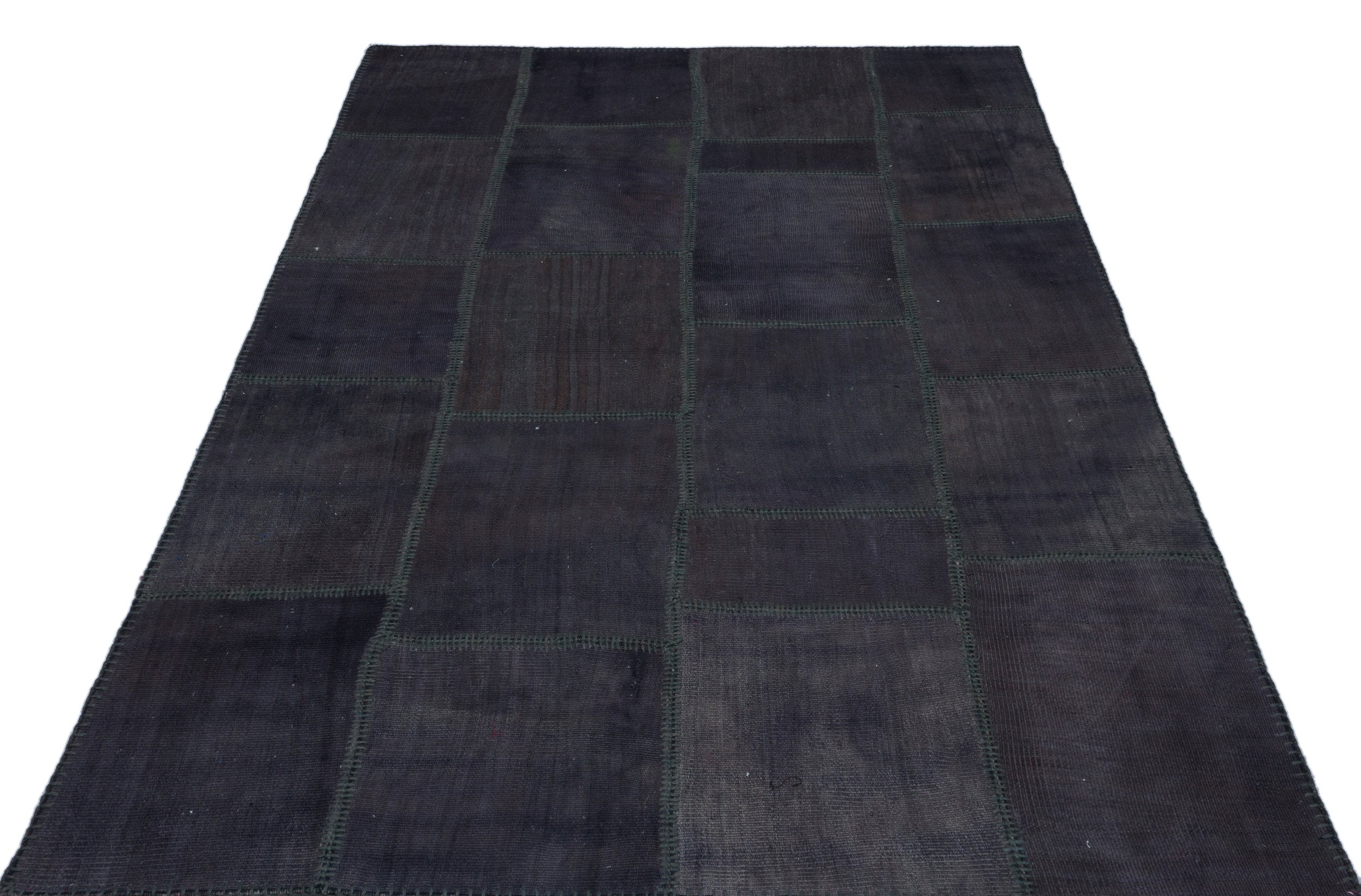 Mixed Over Dyed Kilim Patchwork Unique Rug 5'1'' x 7'8'' ft 155 x 234 cm