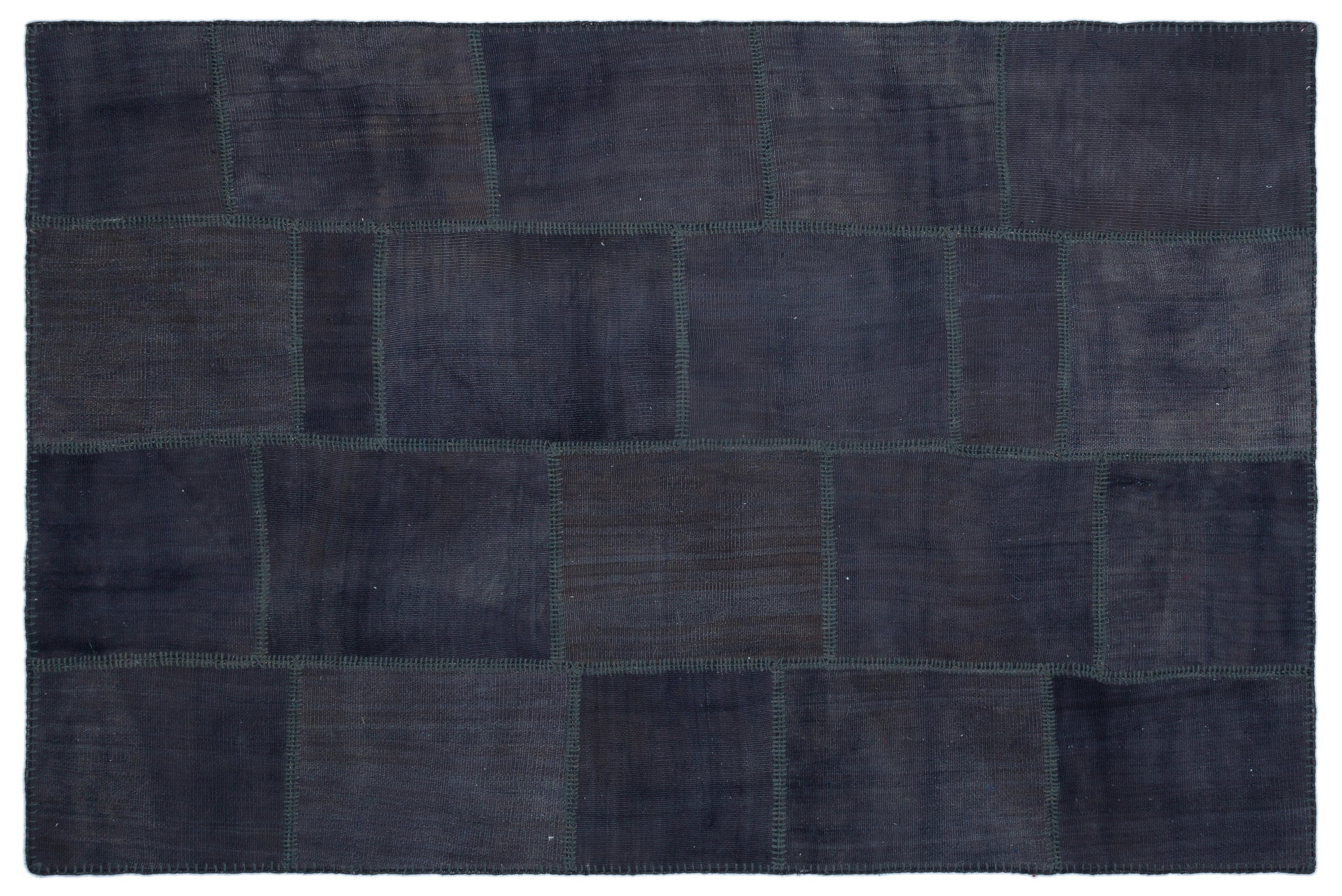 Mixed Over Dyed Kilim Patchwork Unique Rug 5'1'' x 7'8'' ft 155 x 234 cm