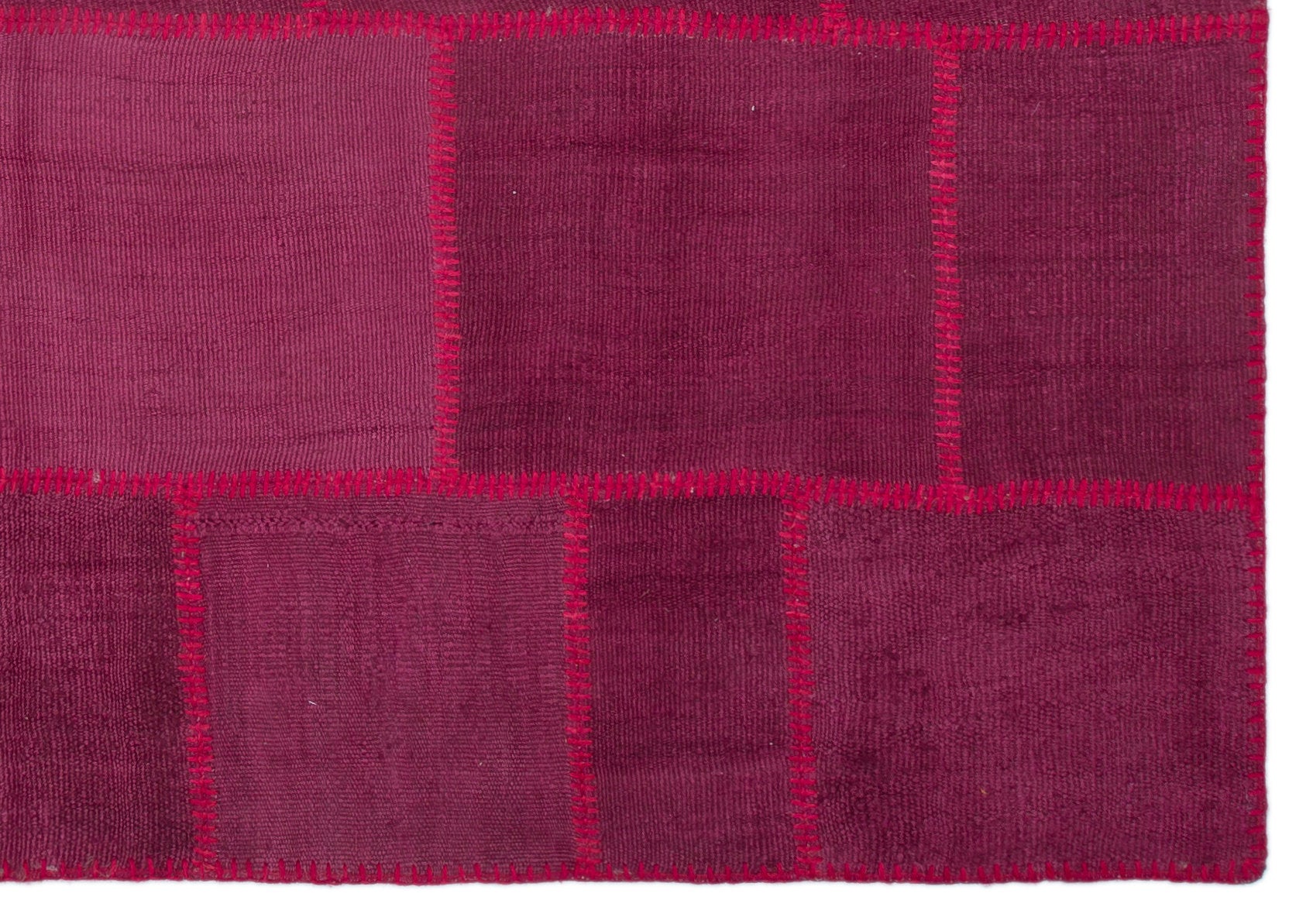 Mixed Over Dyed Kilim Patchwork Unique Rug 5'4'' x 7'7'' ft 162 x 231 cm