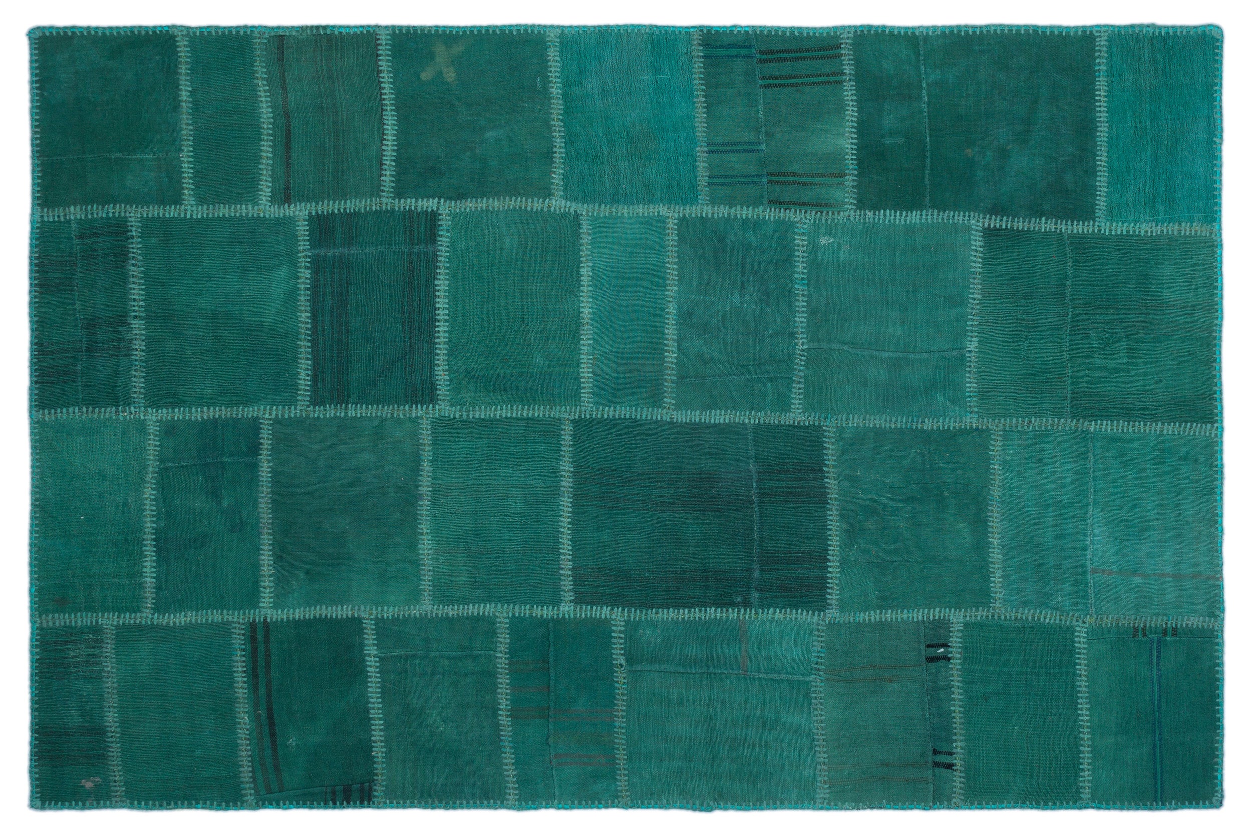 Mixed Over Dyed Kilim Patchwork Unique Rug 4'12'' x 7'7'' ft 152 x 231 cm