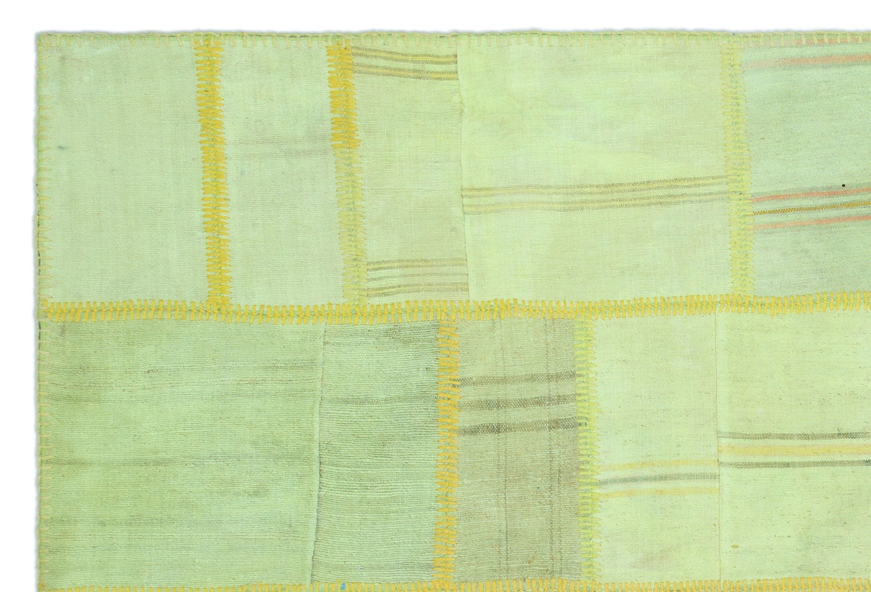 Mixed Over Dyed Kilim Patchwork Unique Rug 5'1'' x 7'7'' ft 156 x 232 cm