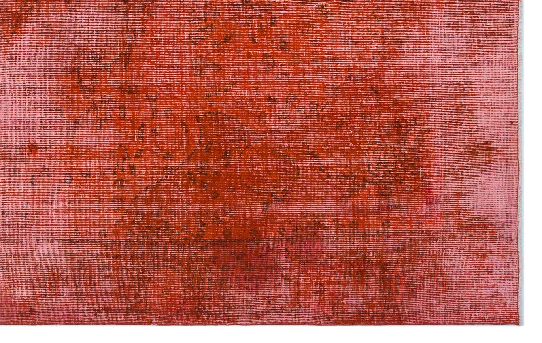 Orange Over Dyed Vintage Rug 5'5'' x 8'9'' ft 165 x 266 cm