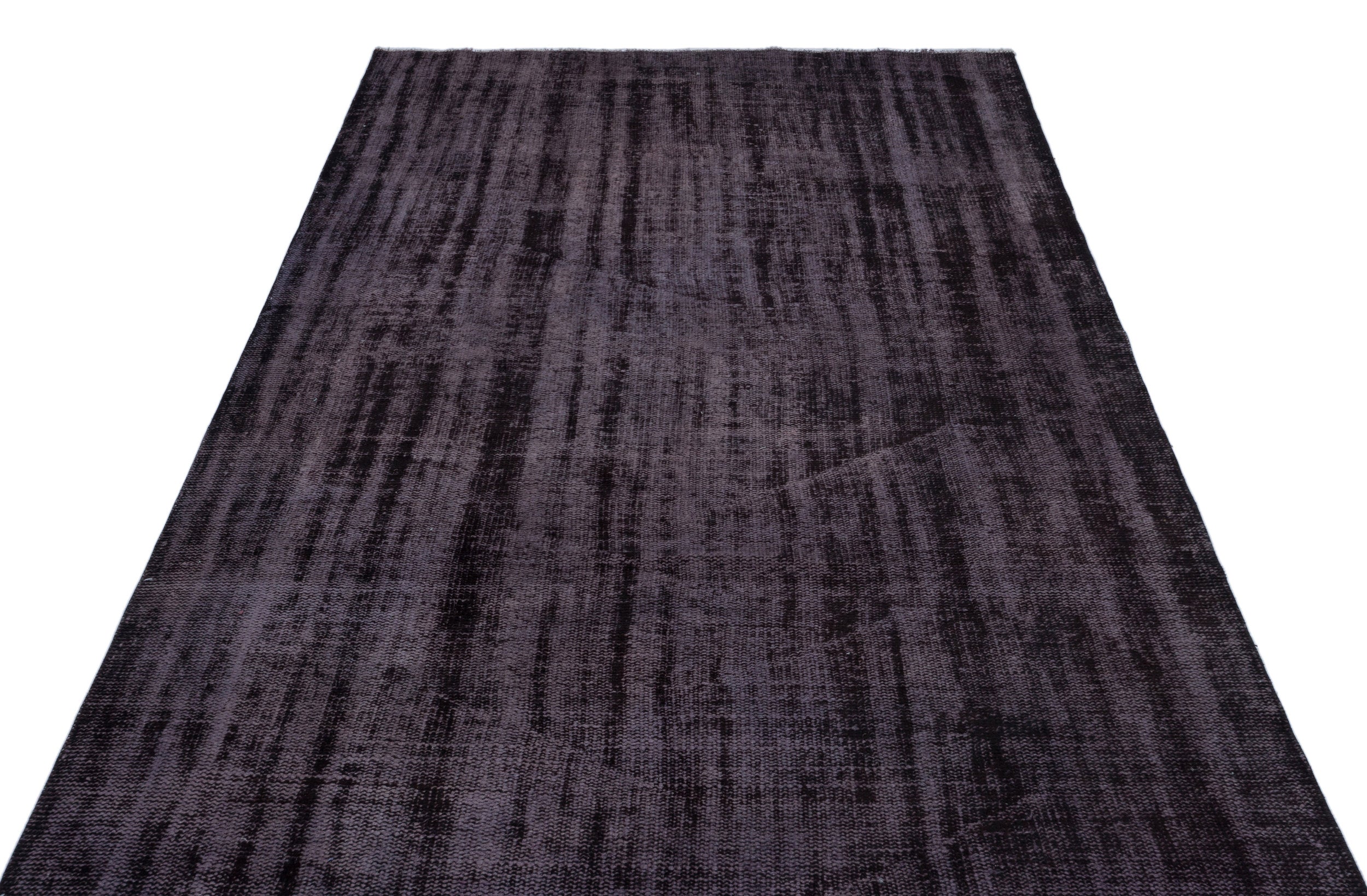 Black Over Dyed Vintage Rug 5'3'' x 8'7'' ft 161 x 261 cm