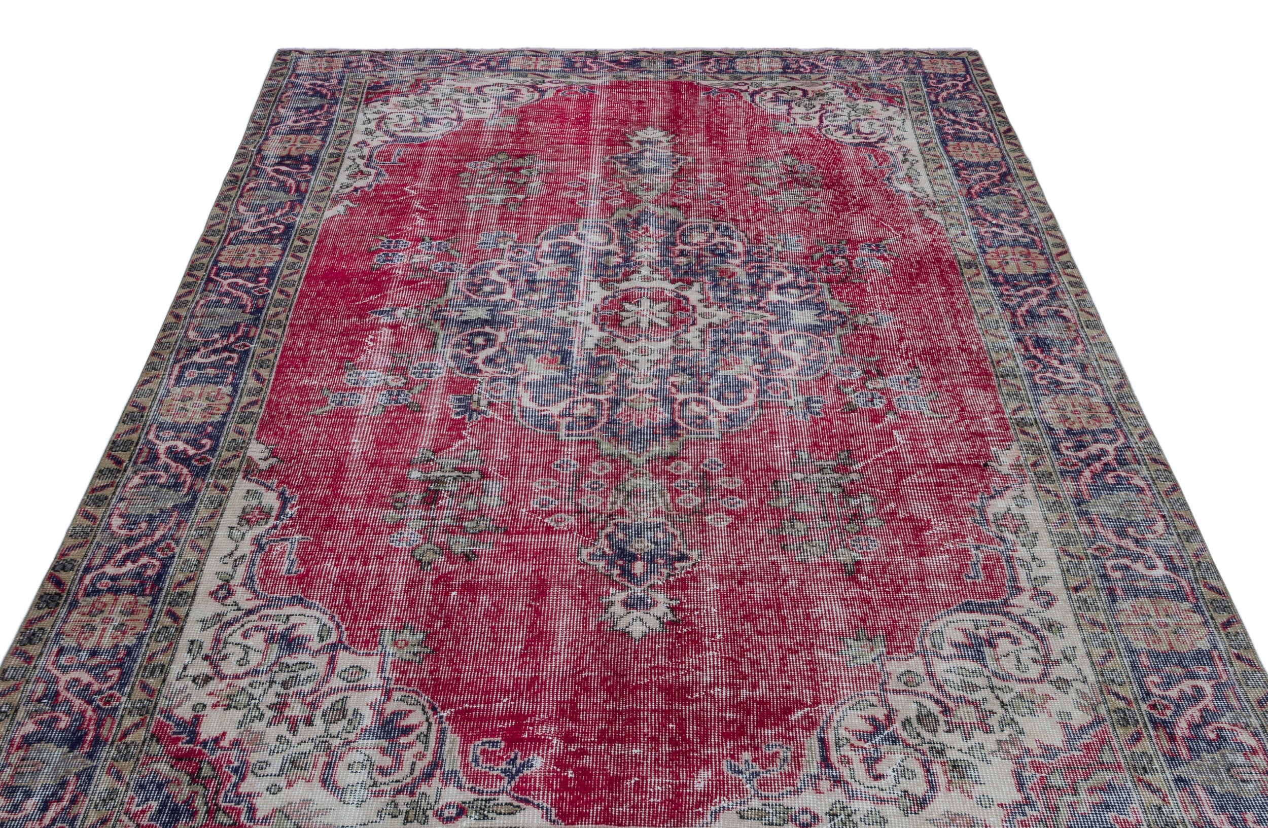 Naturel Over Dyed Vintage Rug 5'11'' x 9'3'' ft 180 x 282 cm