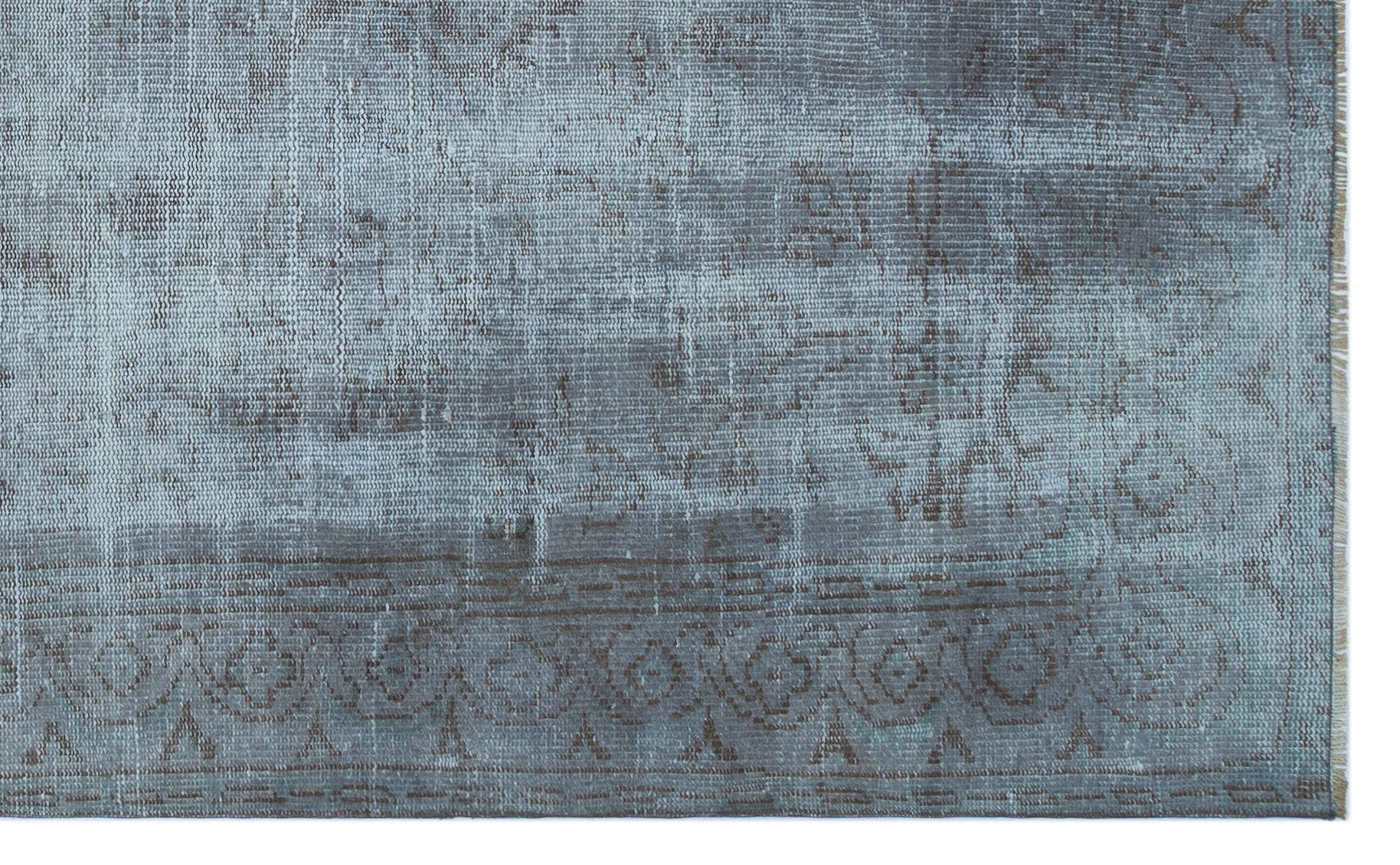 Blue Over Dyed Vintage Rug 5'3'' x 8'5'' ft 159 x 256 cm