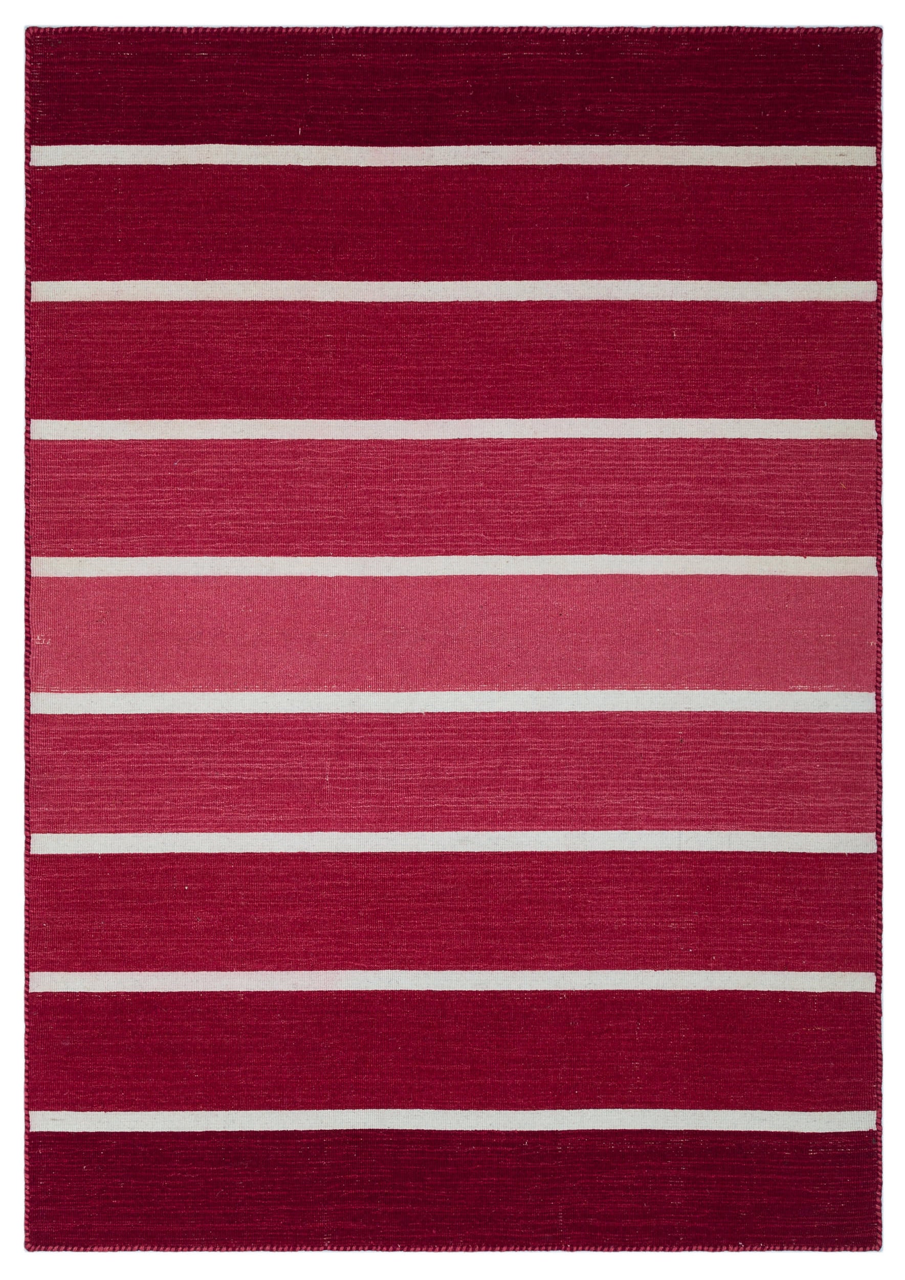 Striped Over Dyed Kilim Rug 4'0'' x 5'9'' ft 122 x 175 cm