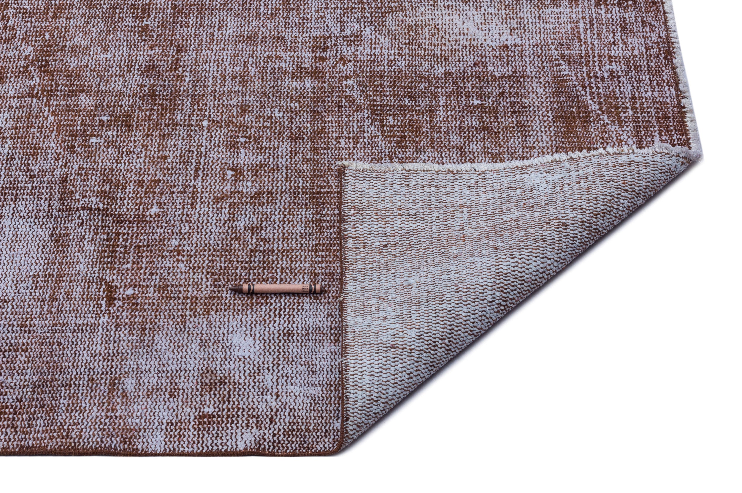 Brown Over Dyed Vintage Rug 5'1'' x 8'7'' ft 154 x 262 cm