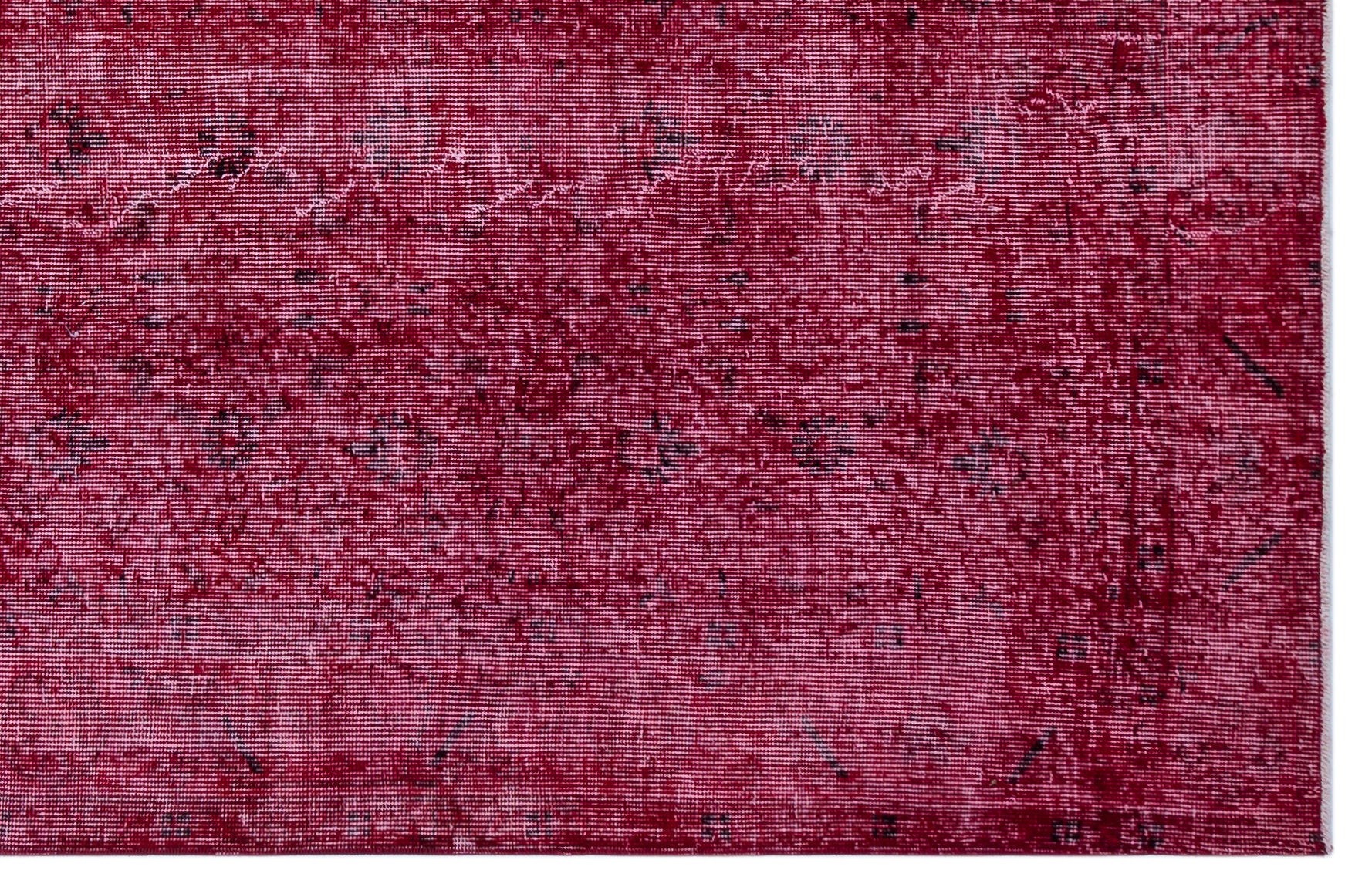 Fuchsia Over Dyed Vintage Rug 5'3'' x 8'3'' ft 161 x 252 cm