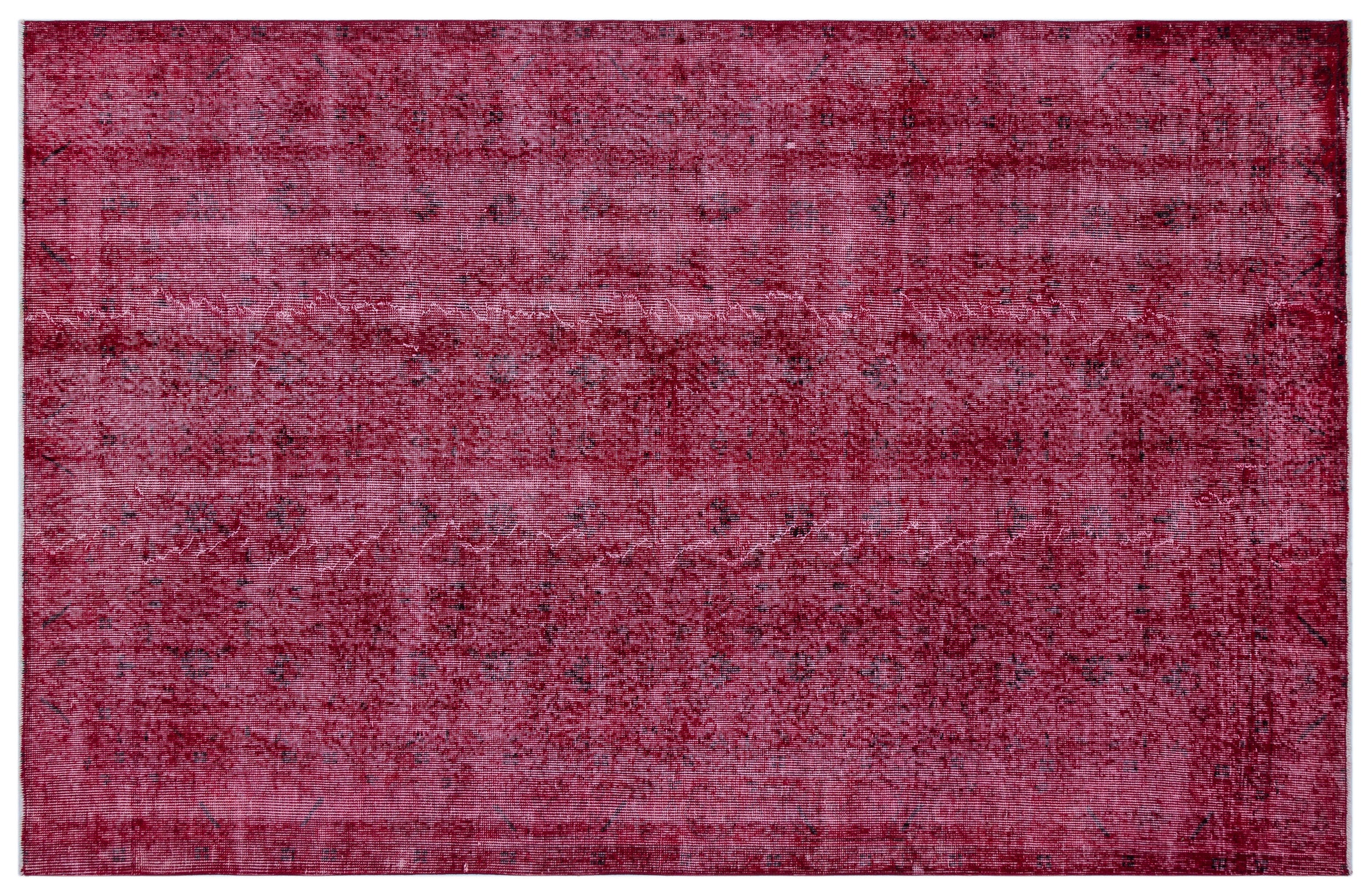 Fuchsia Over Dyed Vintage Rug 5'3'' x 8'3'' ft 161 x 252 cm