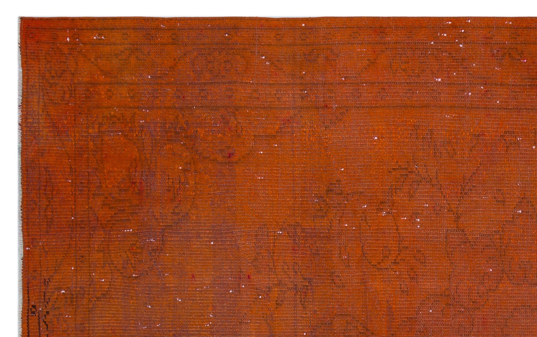 Orange Over Dyed Vintage Rug 5'0'' x 8'2'' ft 153 x 250 cm
