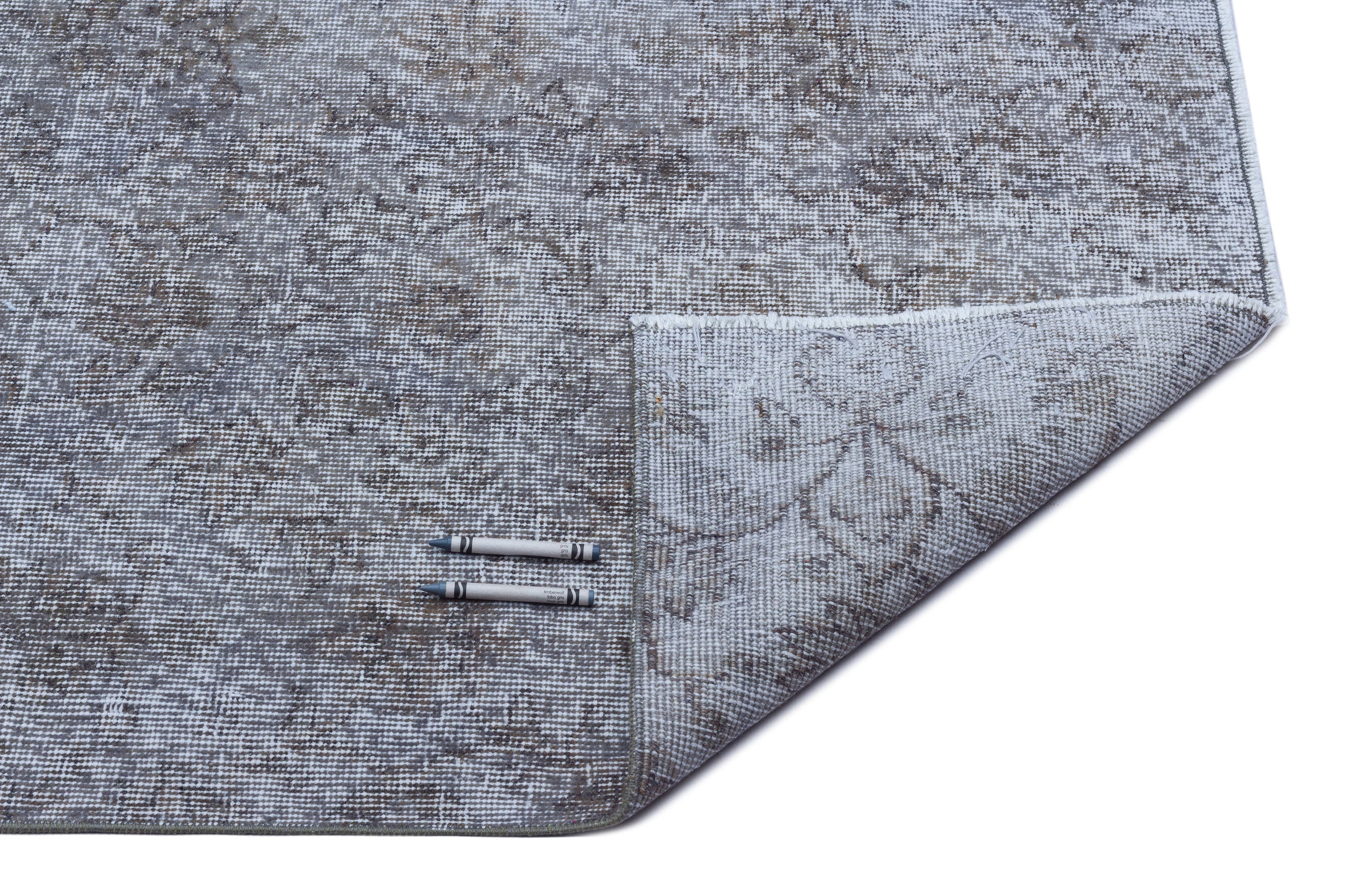 Blue Over Dyed Vintage Rug 4'2'' x 7'6'' ft 128 x 228 cm