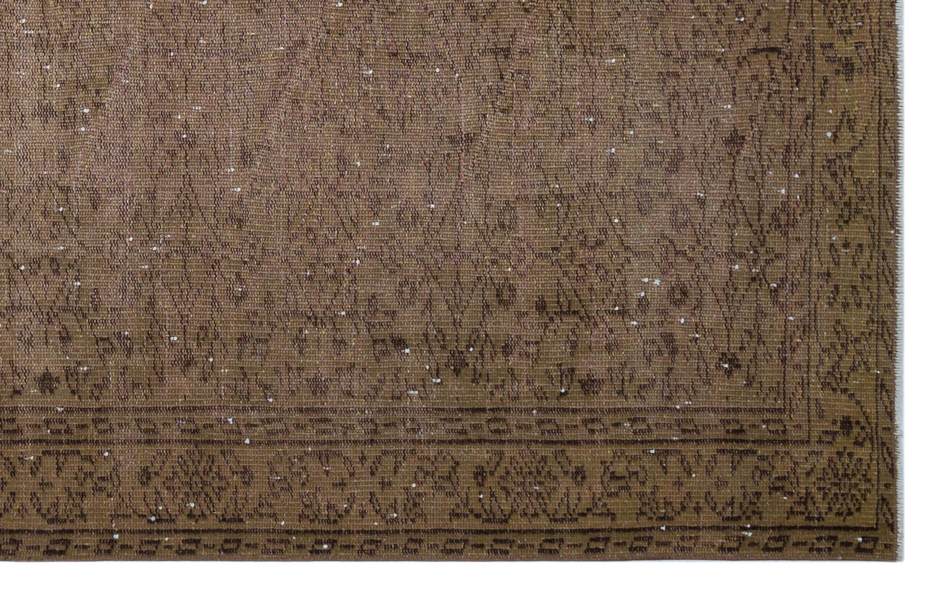 Brown Over Dyed Vintage Rug 5'3'' x 8'6'' ft 160 x 258 cm