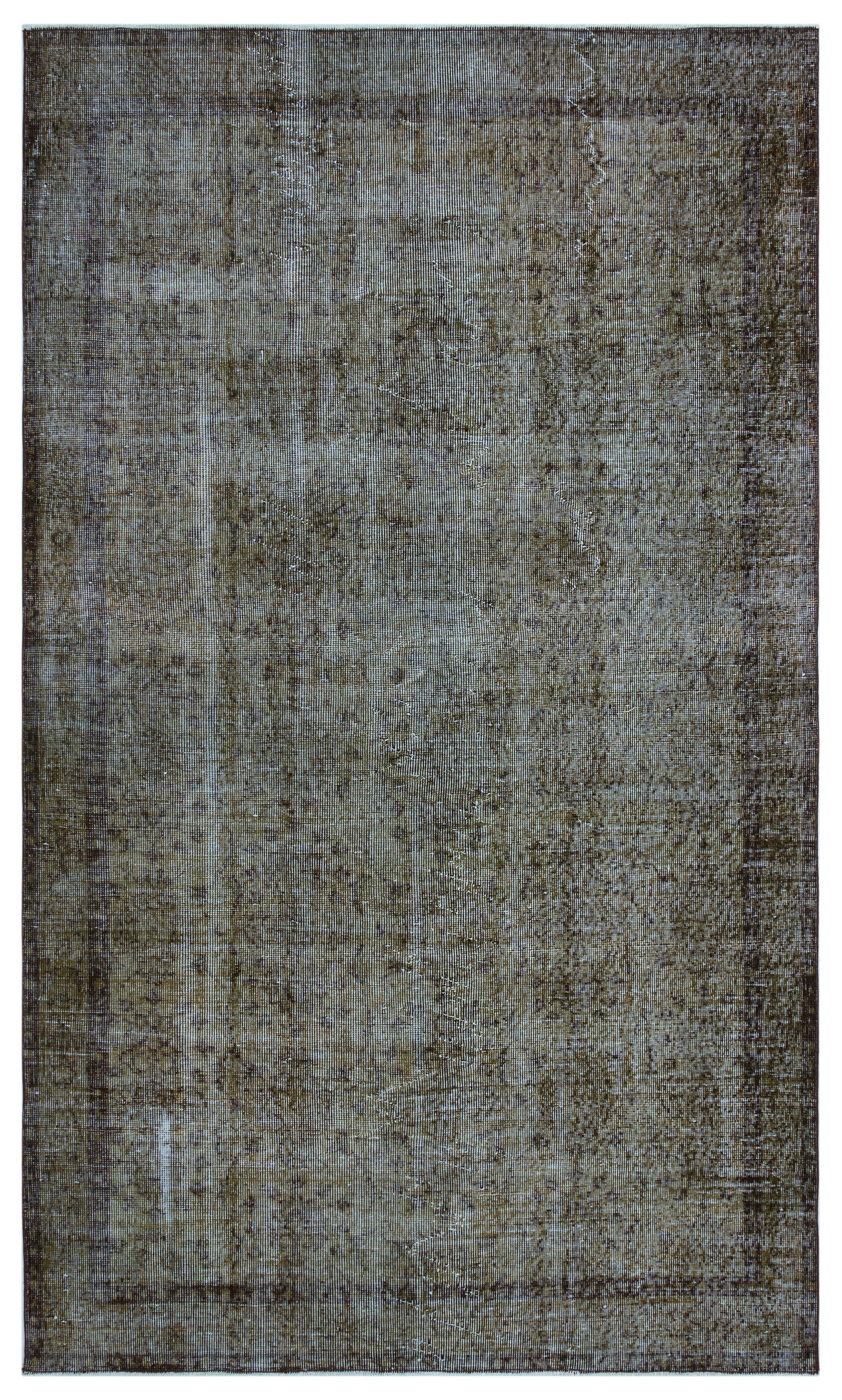 Brown Over Dyed Vintage Rug 5'1'' x 8'9'' ft 156 x 266 cm