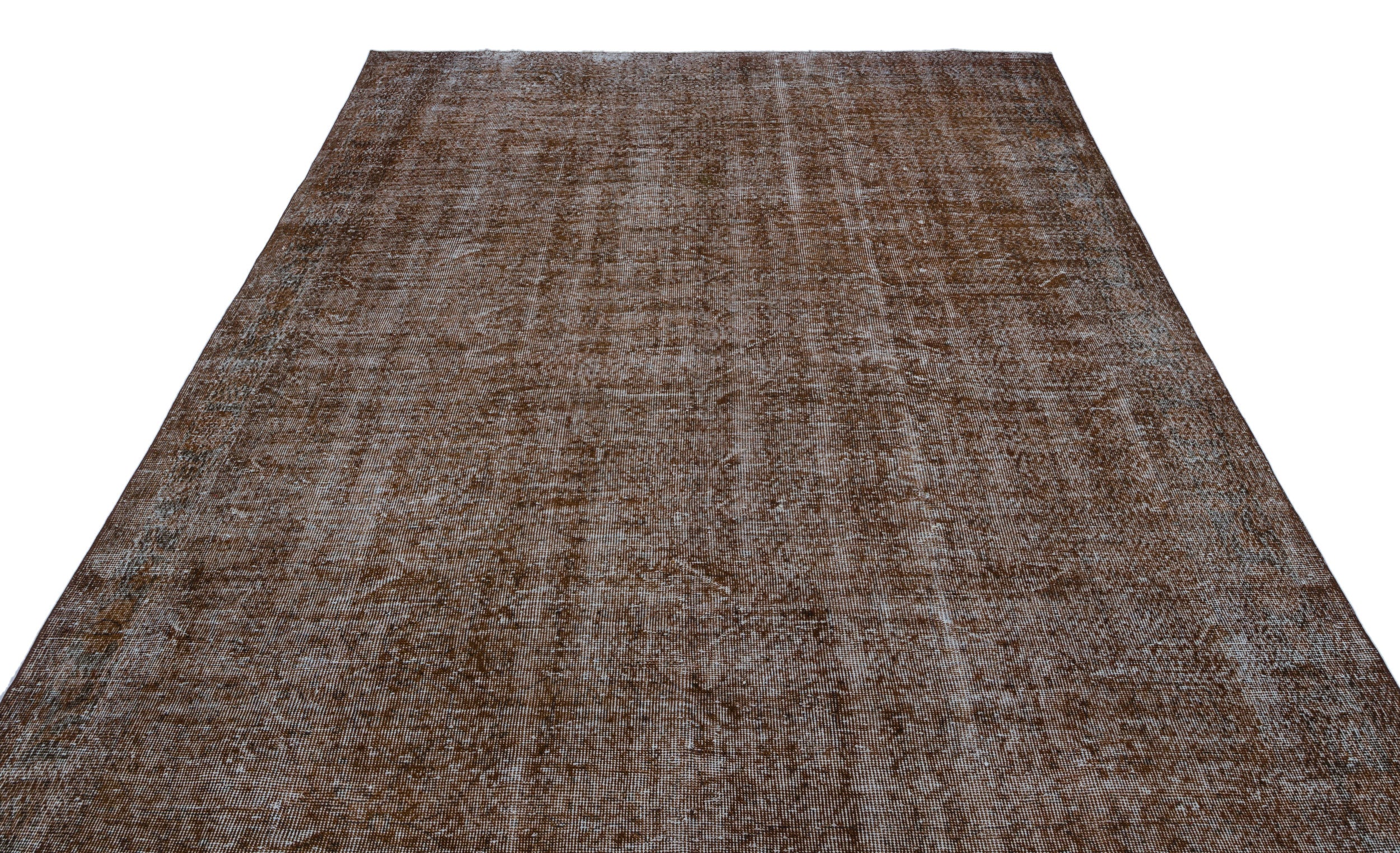 Brown Over Dyed Vintage Rug 7'1'' x 10'12'' ft 217 x 335 cm