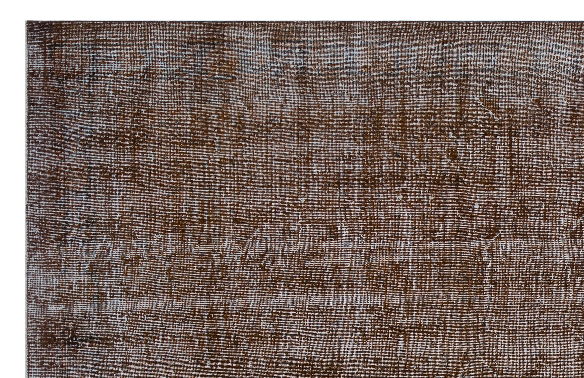 Brown Over Dyed Vintage Rug 7'1'' x 10'12'' ft 217 x 335 cm