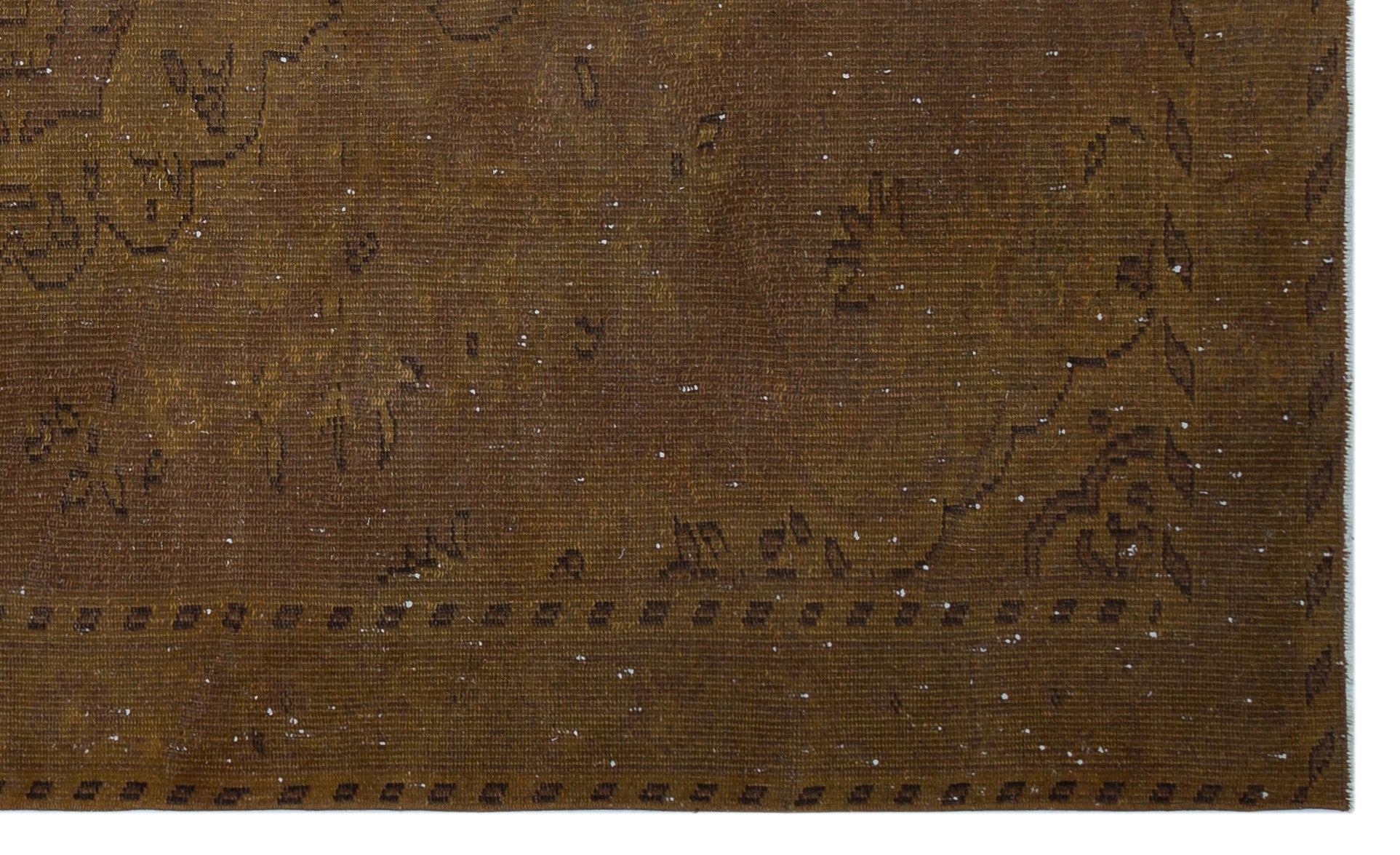 Brown Over Dyed Vintage Rug 5'4'' x 8'10'' ft 163 x 270 cm
