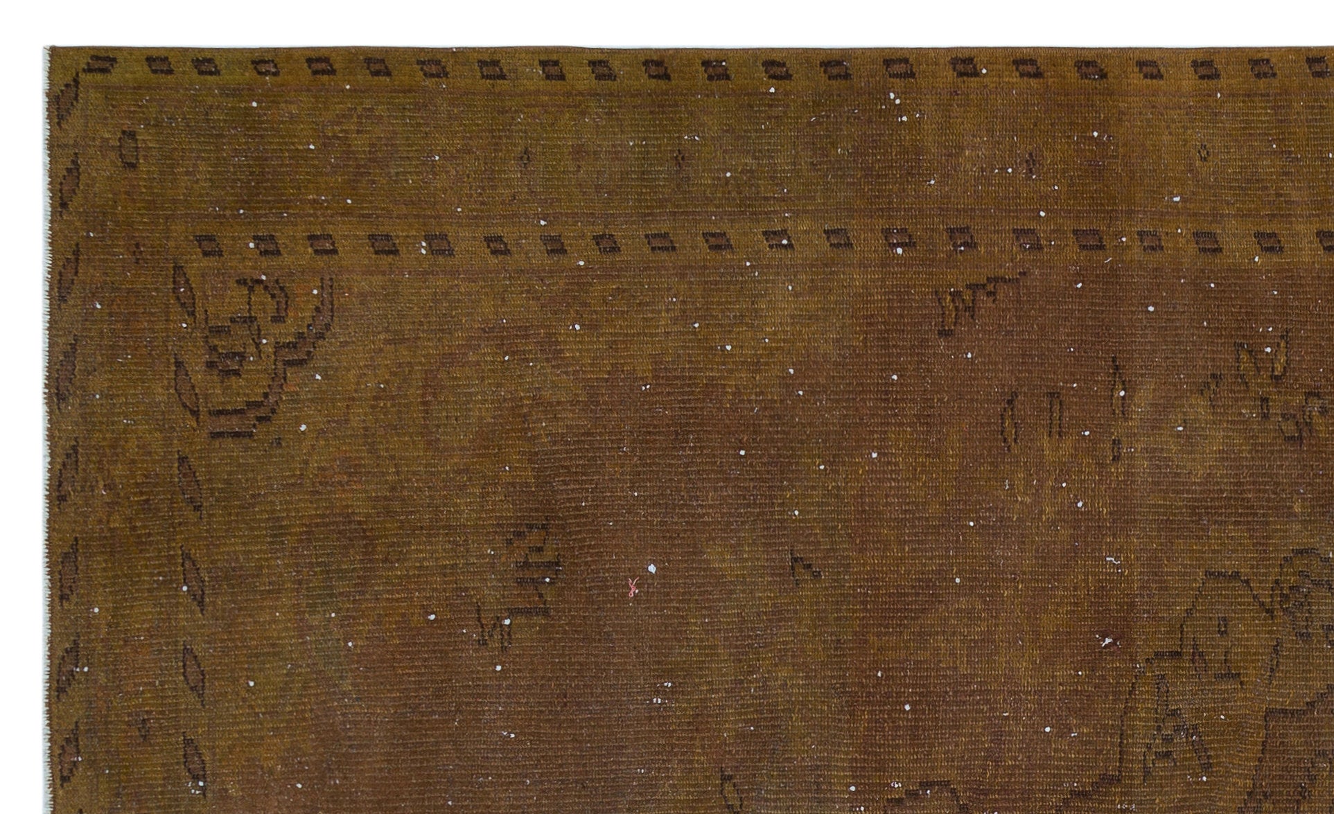 Brown Over Dyed Vintage Rug 5'4'' x 8'10'' ft 163 x 270 cm